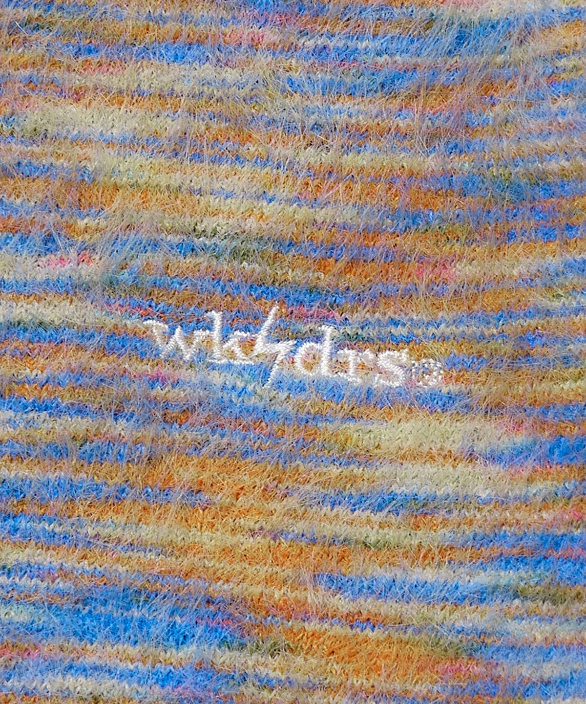 위캔더스(WKNDRS) MULTI STRIPED HAIRY ZIPUP (ORANGE)