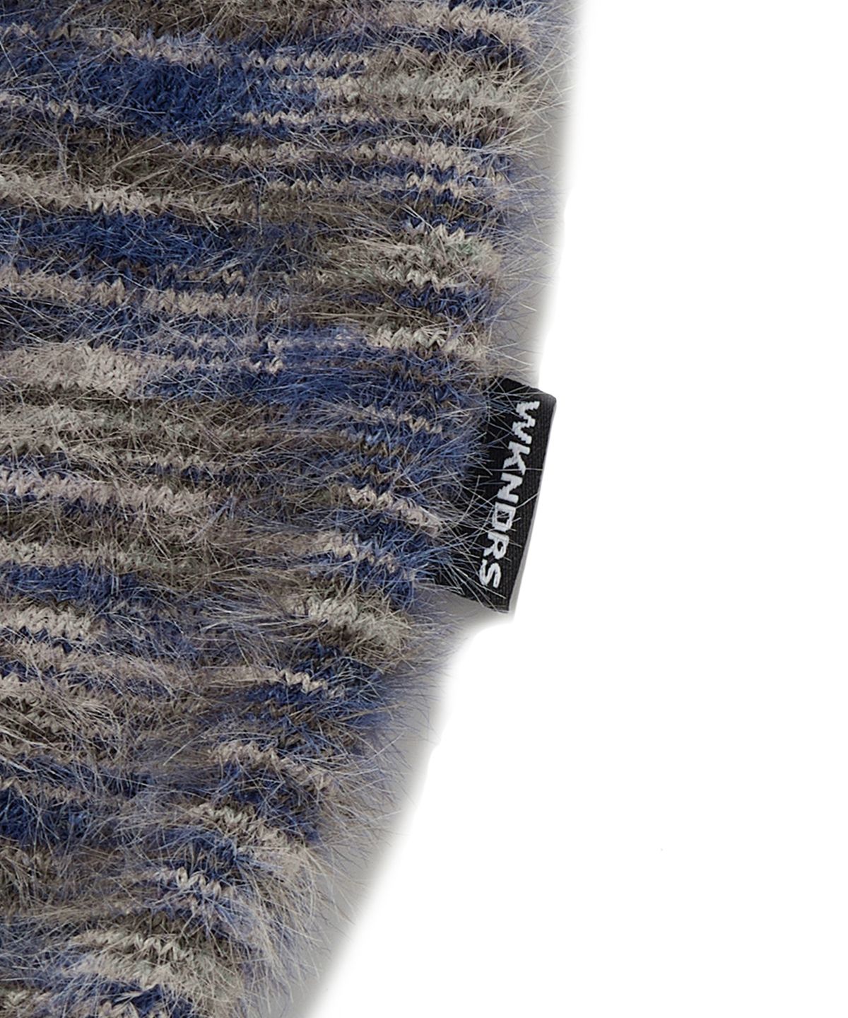 위캔더스(WKNDRS) MULTI STRIPED HAIRY ZIPUP (NAVY)