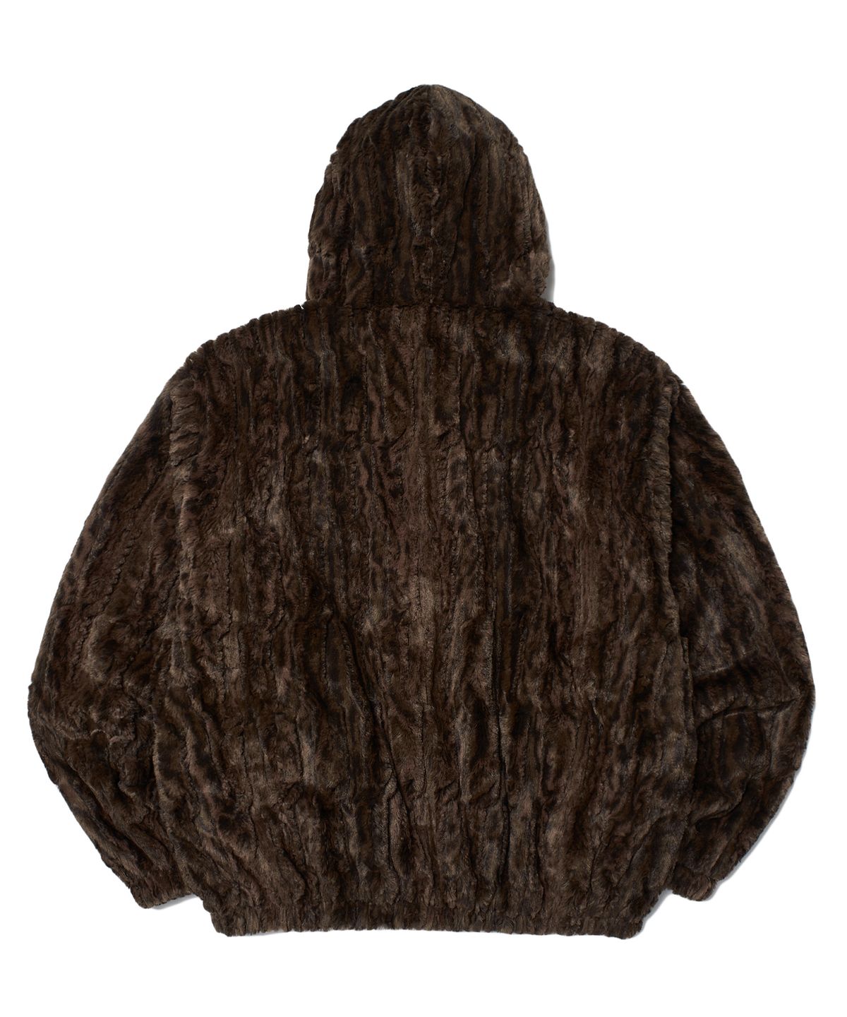 위캔더스(WKNDRS) FAUX FUR ZIPUP HOODIE (BROWN)