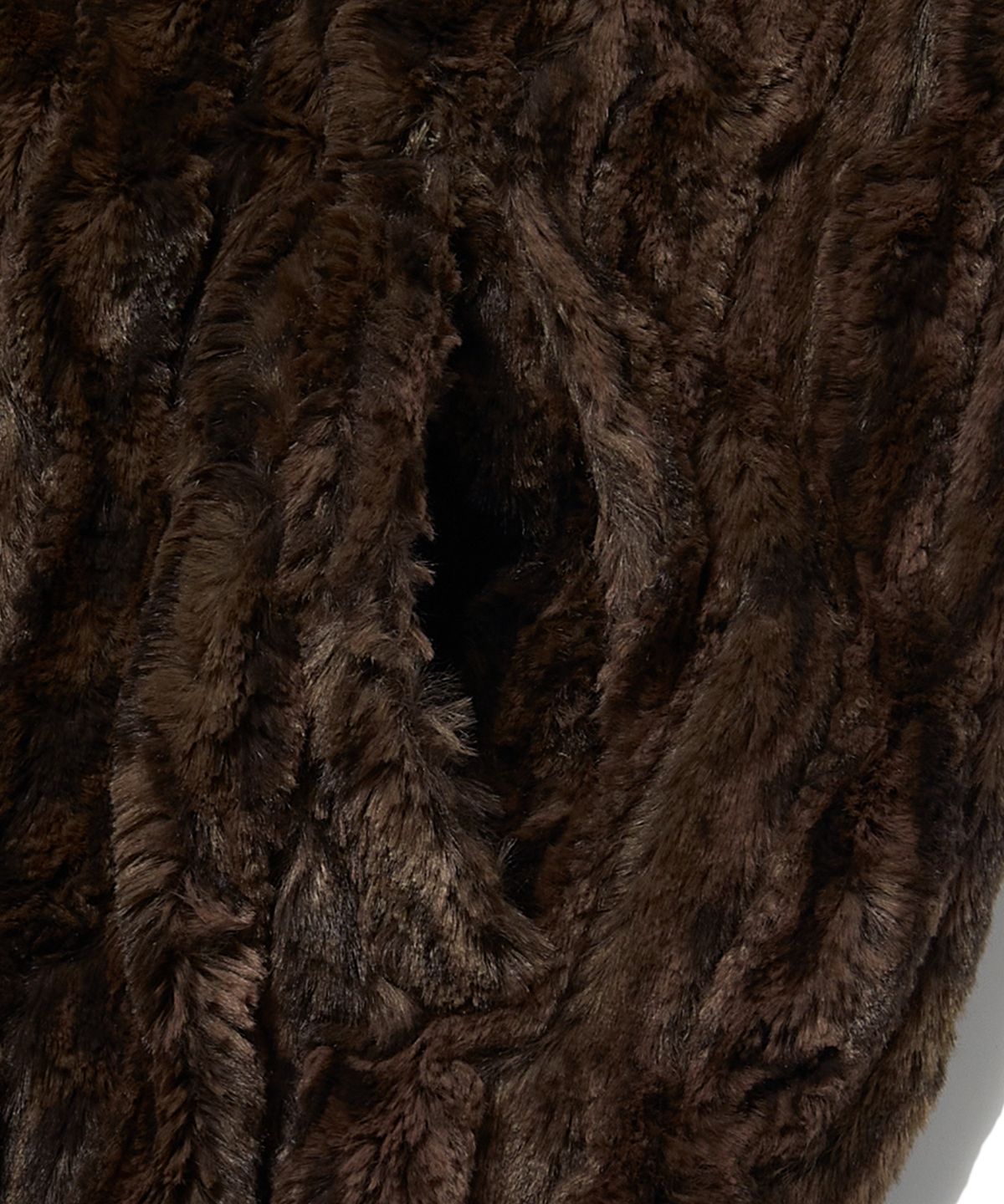 위캔더스(WKNDRS) FAUX FUR ZIPUP HOODIE (BROWN)
