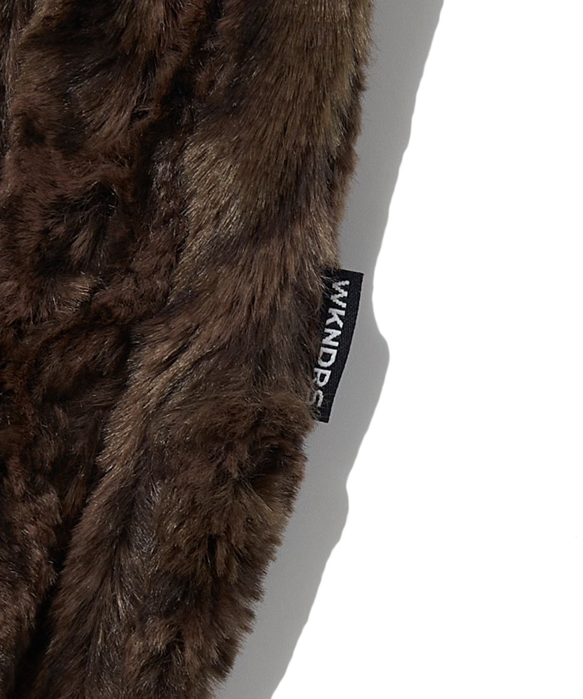 위캔더스(WKNDRS) FAUX FUR ZIPUP HOODIE (BROWN)