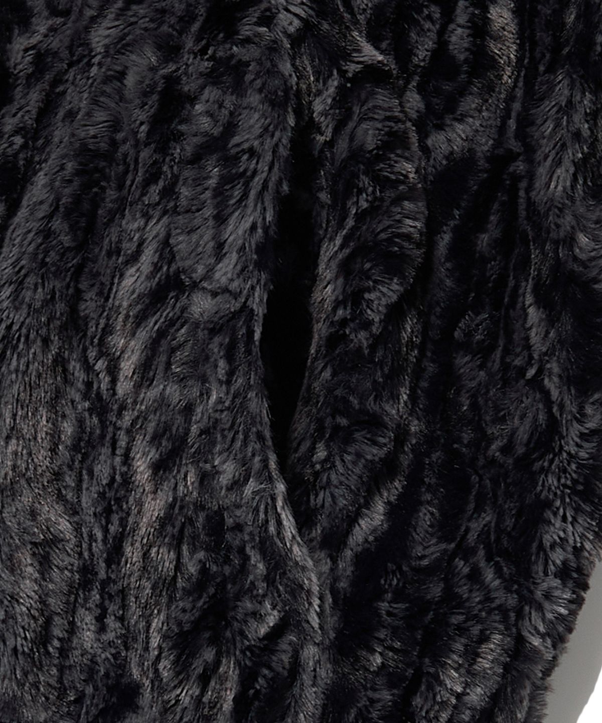위캔더스(WKNDRS) FAUX FUR ZIPUP HOODIE (BLACK)