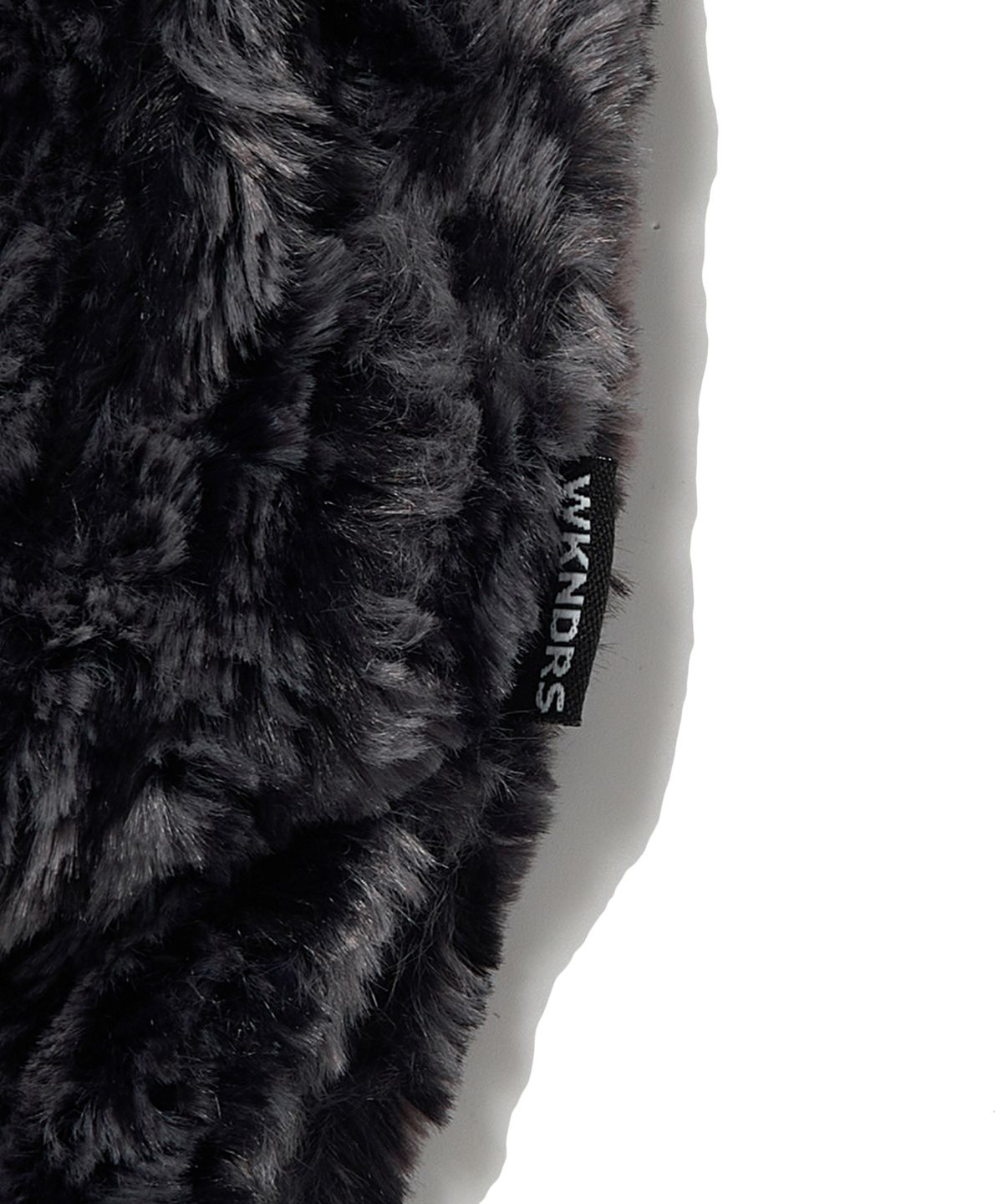 위캔더스(WKNDRS) FAUX FUR ZIPUP HOODIE (BLACK)