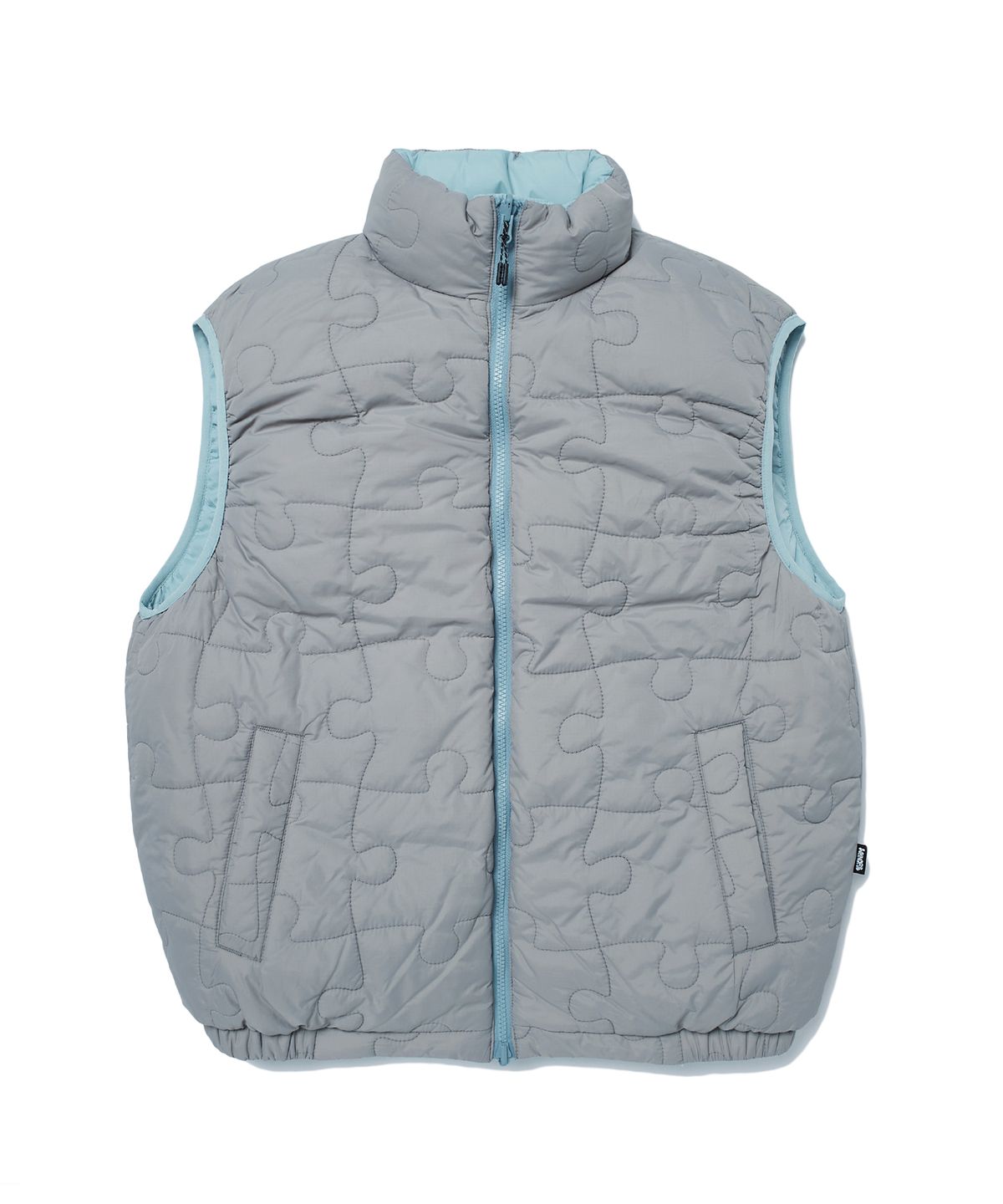 위캔더스(WKNDRS) PUZZLE PUFFER VEST (L.BLUE)
