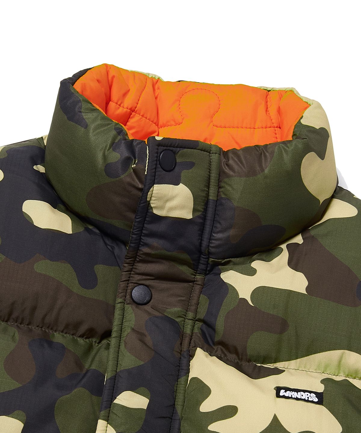 위캔더스(WKNDRS) PUZZLE PUFFER VEST (CAMO)