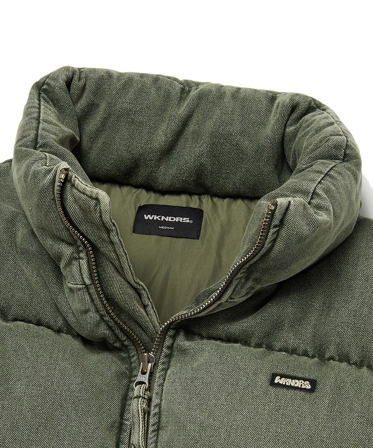 위캔더스(WKNDRS) DENIM PUFFER JK (OLIVE)