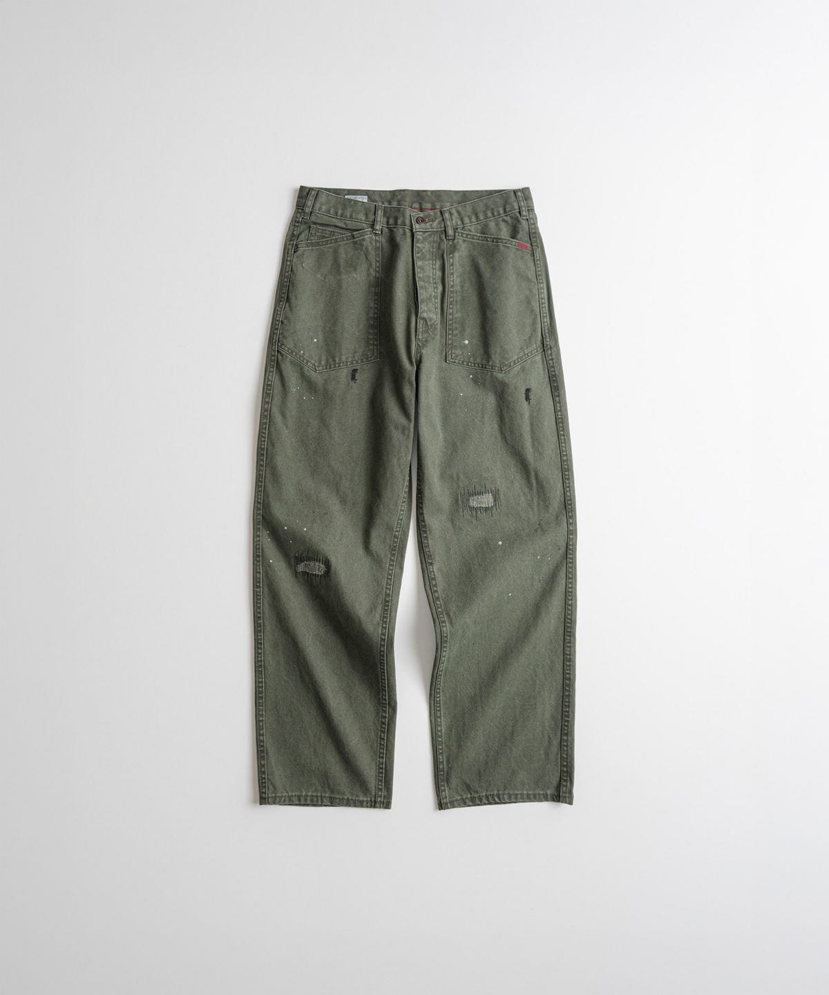 비헤비어(BEHEAVYER) DISTRESSED M35 TROUSER dust olive