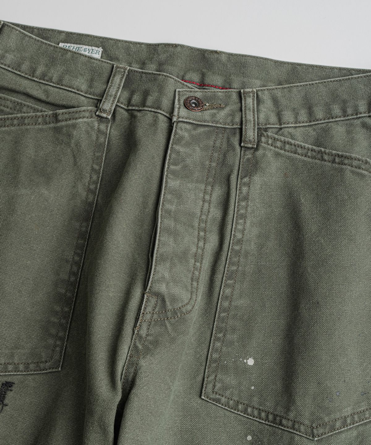 비헤비어(BEHEAVYER) DISTRESSED M35 TROUSER dust olive