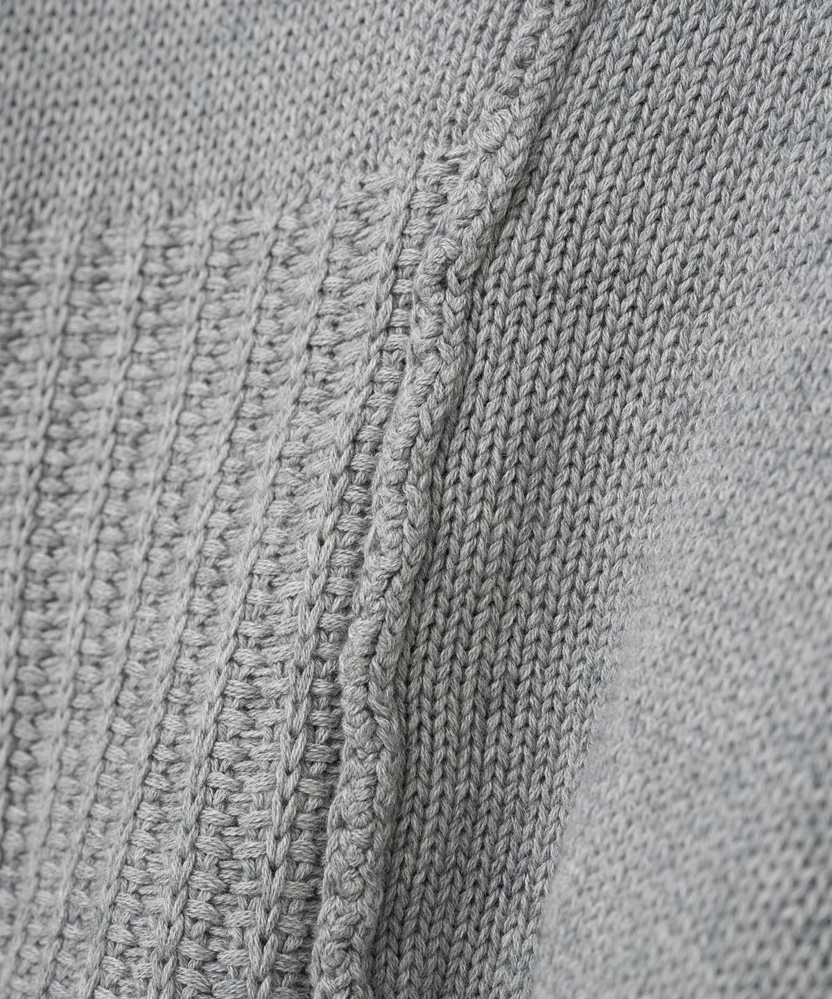 밀로 우먼(MILLO WOMEN) 믹스드 크롭 루즈 가디건 [그레이]