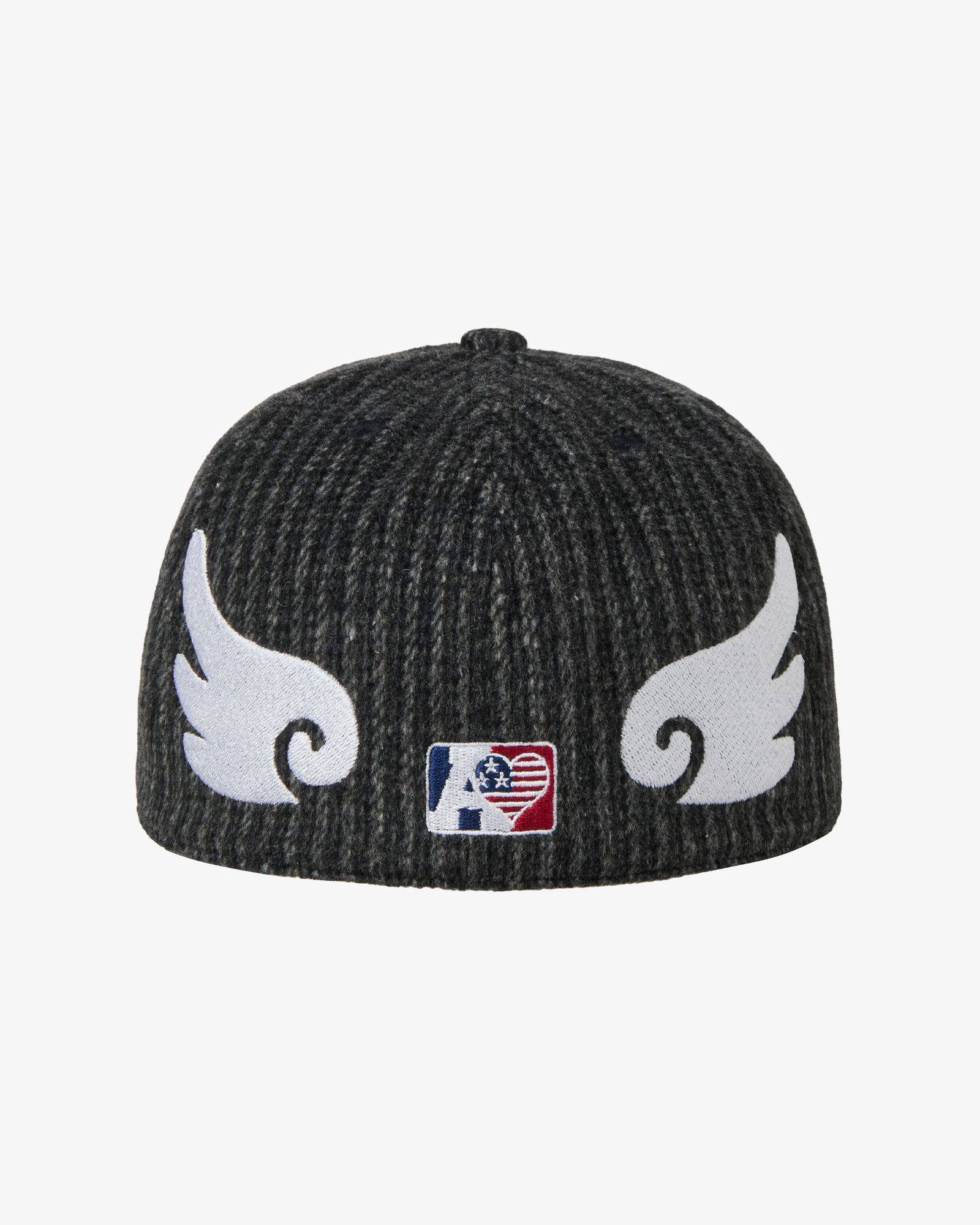 MUSINSA | AEAE AE SYMBOL STRIPE ANGEL WING CAP [BLACK]