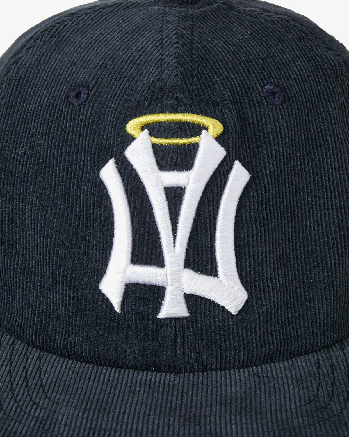 에이이에이이(AEAE) AE SYMBOL CORDUROY ANGEL WING CAP [NAVY]