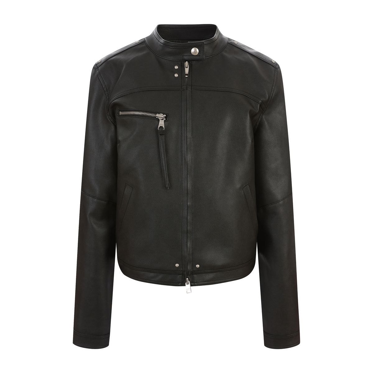 라라폭스(LALAFOX) VEGAN LEATHER JACKET BLACK 비건 레더자켓 BR4LJ001