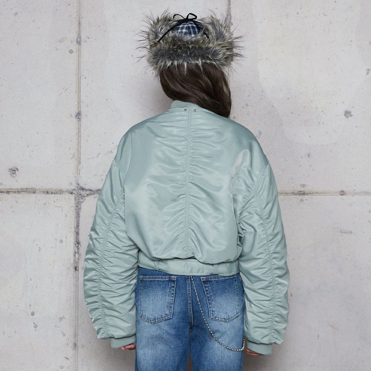 라라폭스(LALAFOX) PINCHED BLOUSON JACKET LIGHT KHAKI  블루종 자켓 BR4WZ001