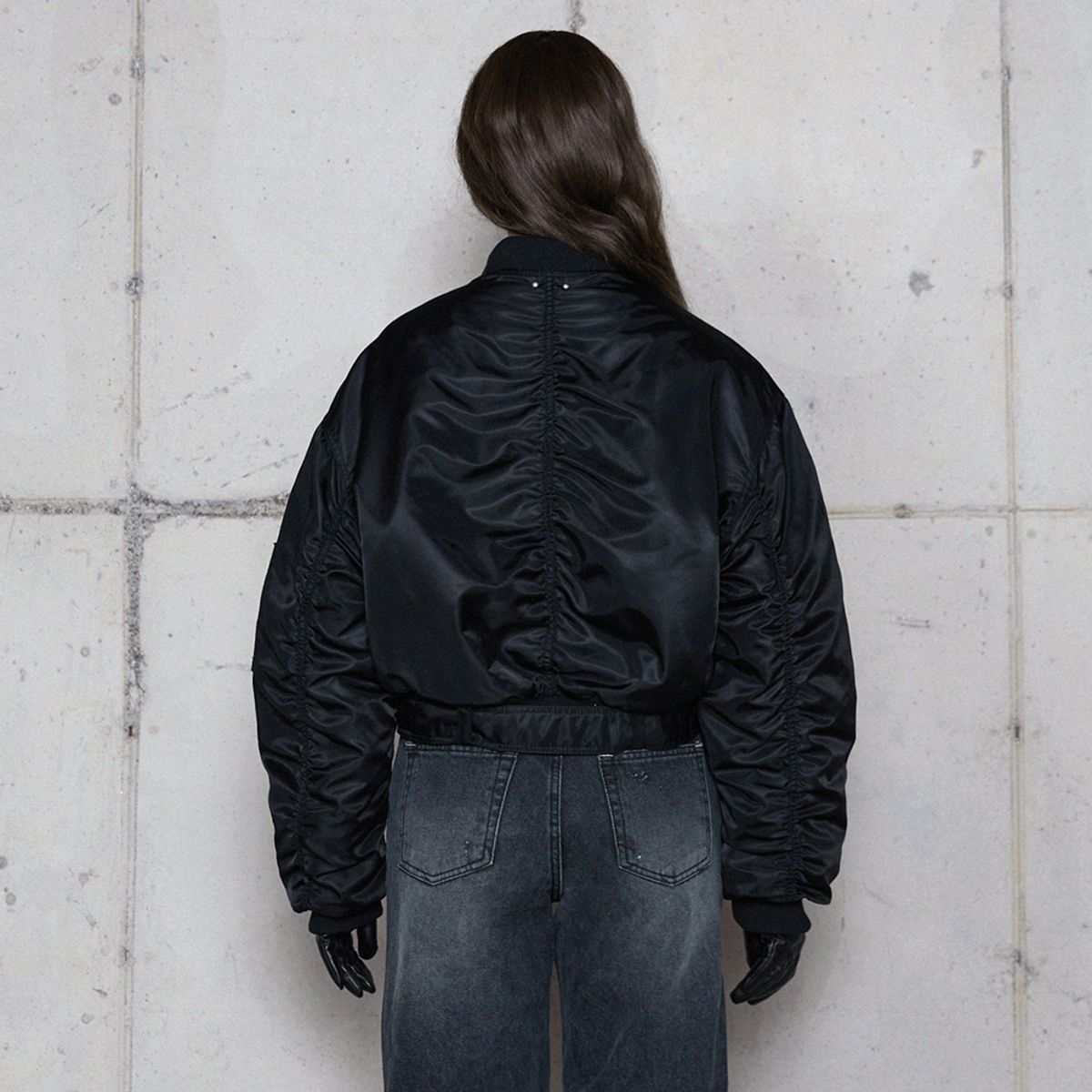 라라폭스(LALAFOX) PINCHED BLOUSON JACKET BLACK 블루종자켓 BR4WZ002