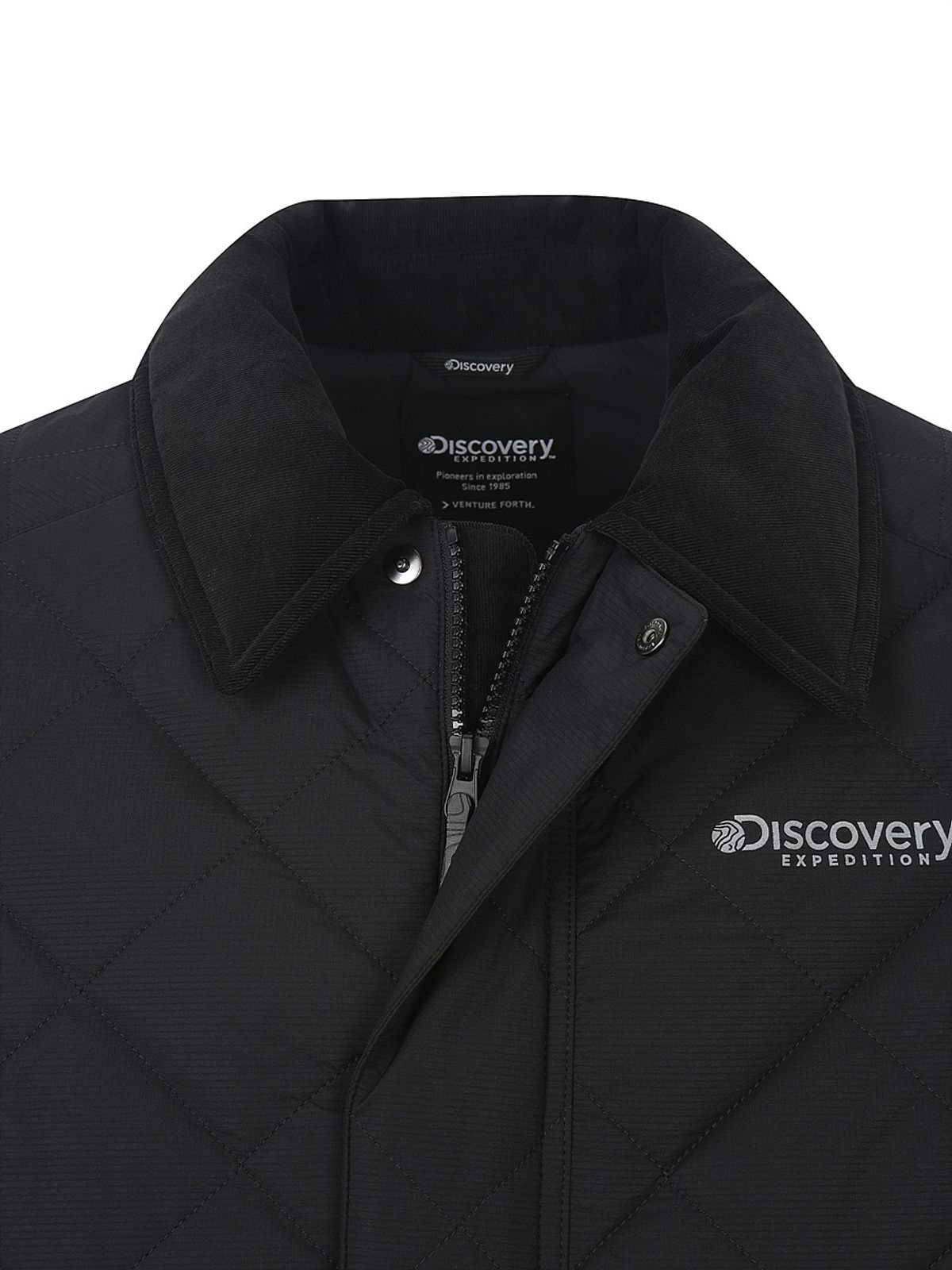 디스커버리 익스페디션(DISCOVERY EXPEDITION) 남성 퀼팅 사파리 워크 자켓 (BLACK)