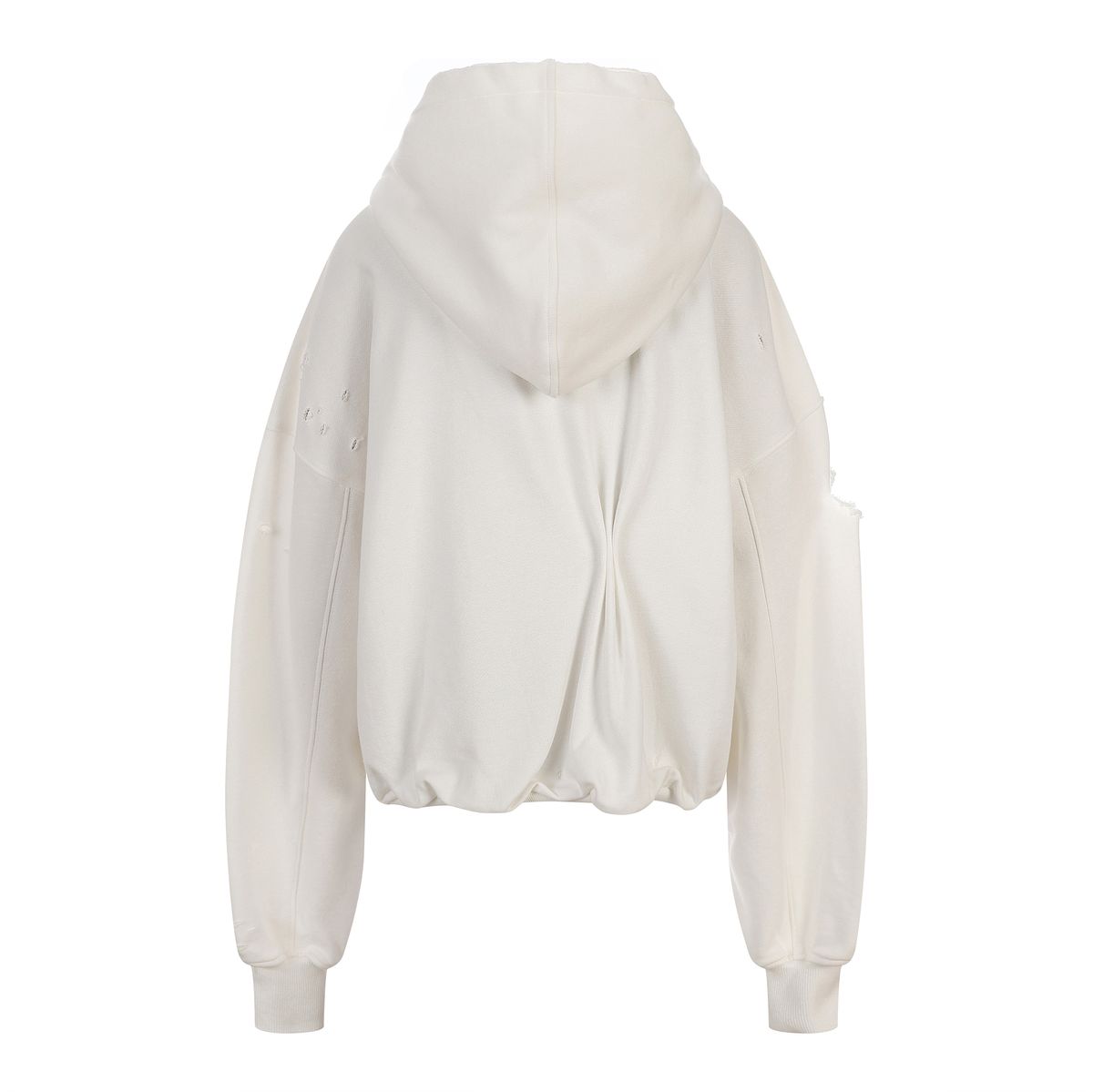 라라폭스(LALAFOX) DESTROYED HOODIE ZIP-UP WHITE 후드집업 BR4CJ001