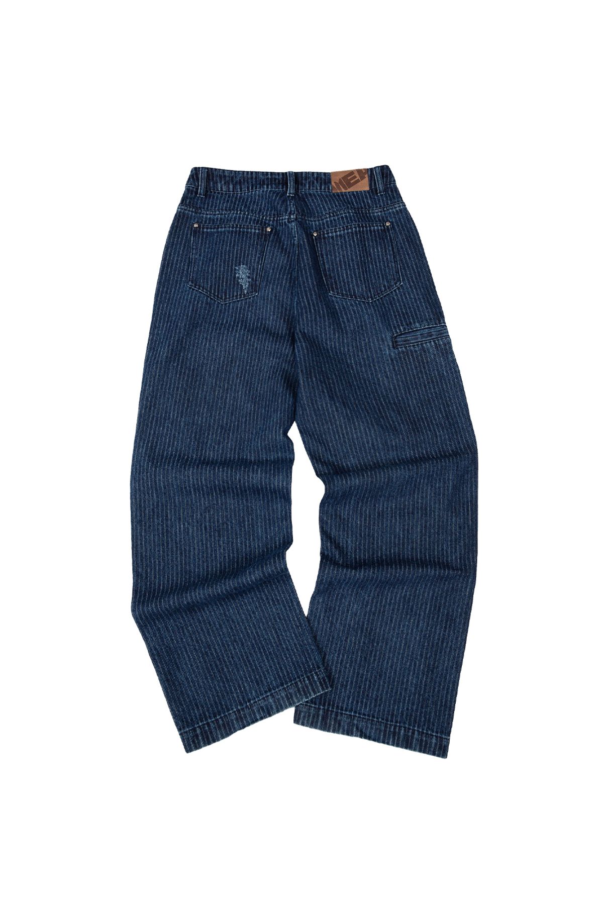 메아(MEA) STRIPED CARPENTER PANTS [INDIGO]