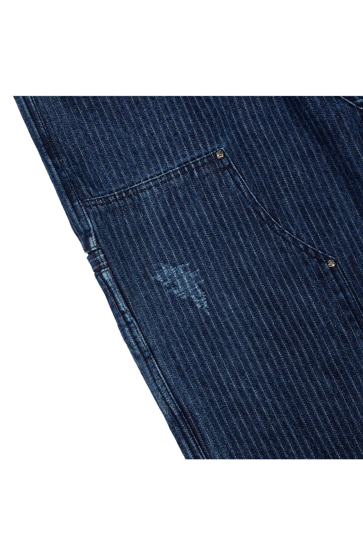 메아(MEA) STRIPED CARPENTER PANTS [INDIGO]