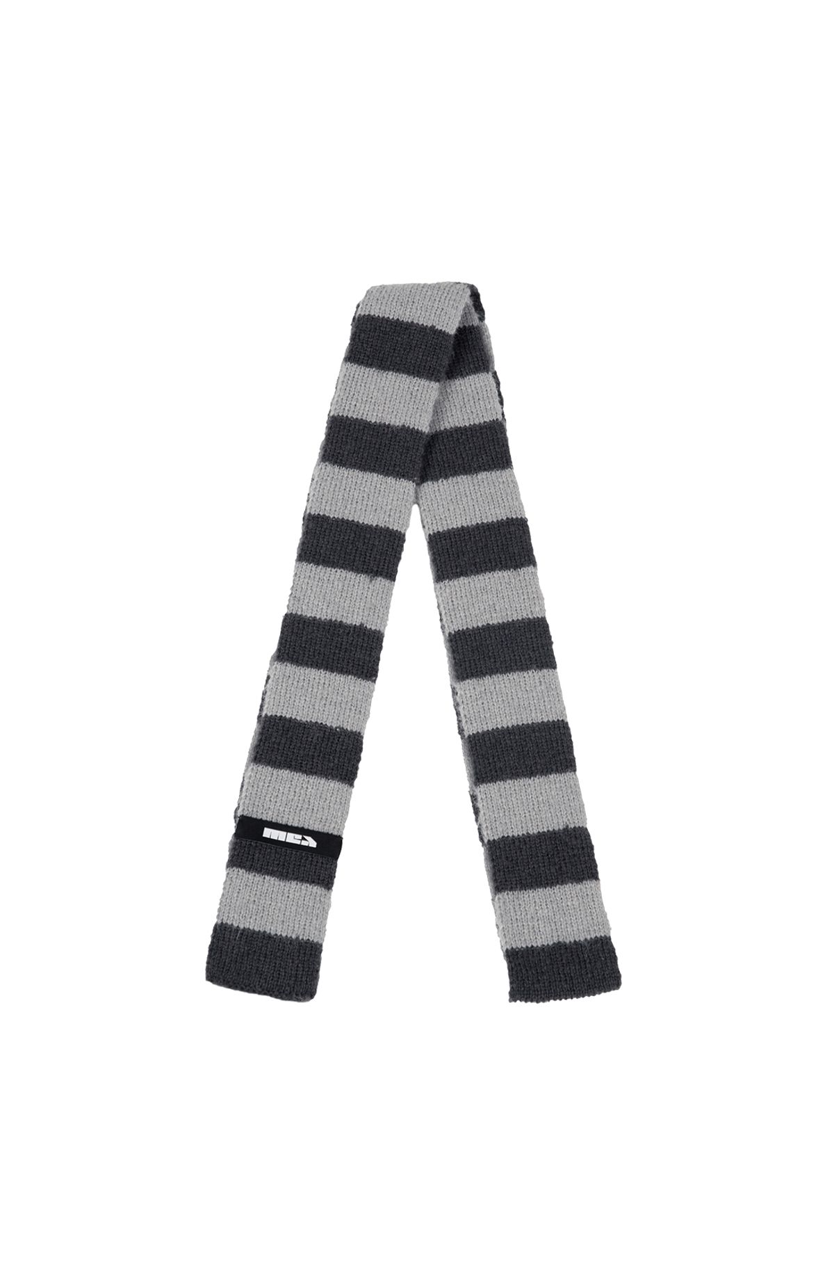 메아(MEA) STRIPED WOOL SCARF [GREY]