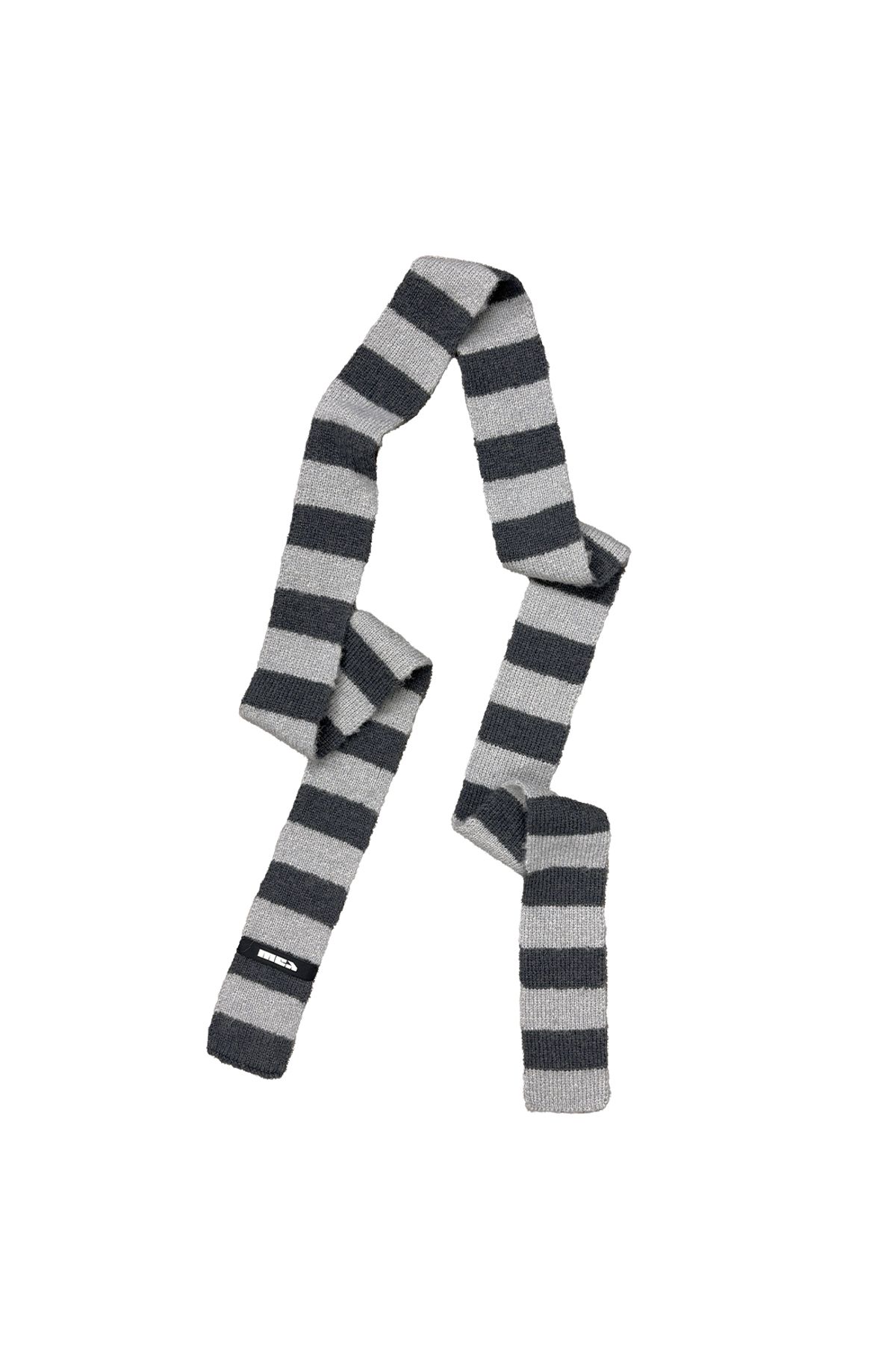 메아(MEA) STRIPED WOOL SCARF [GREY]