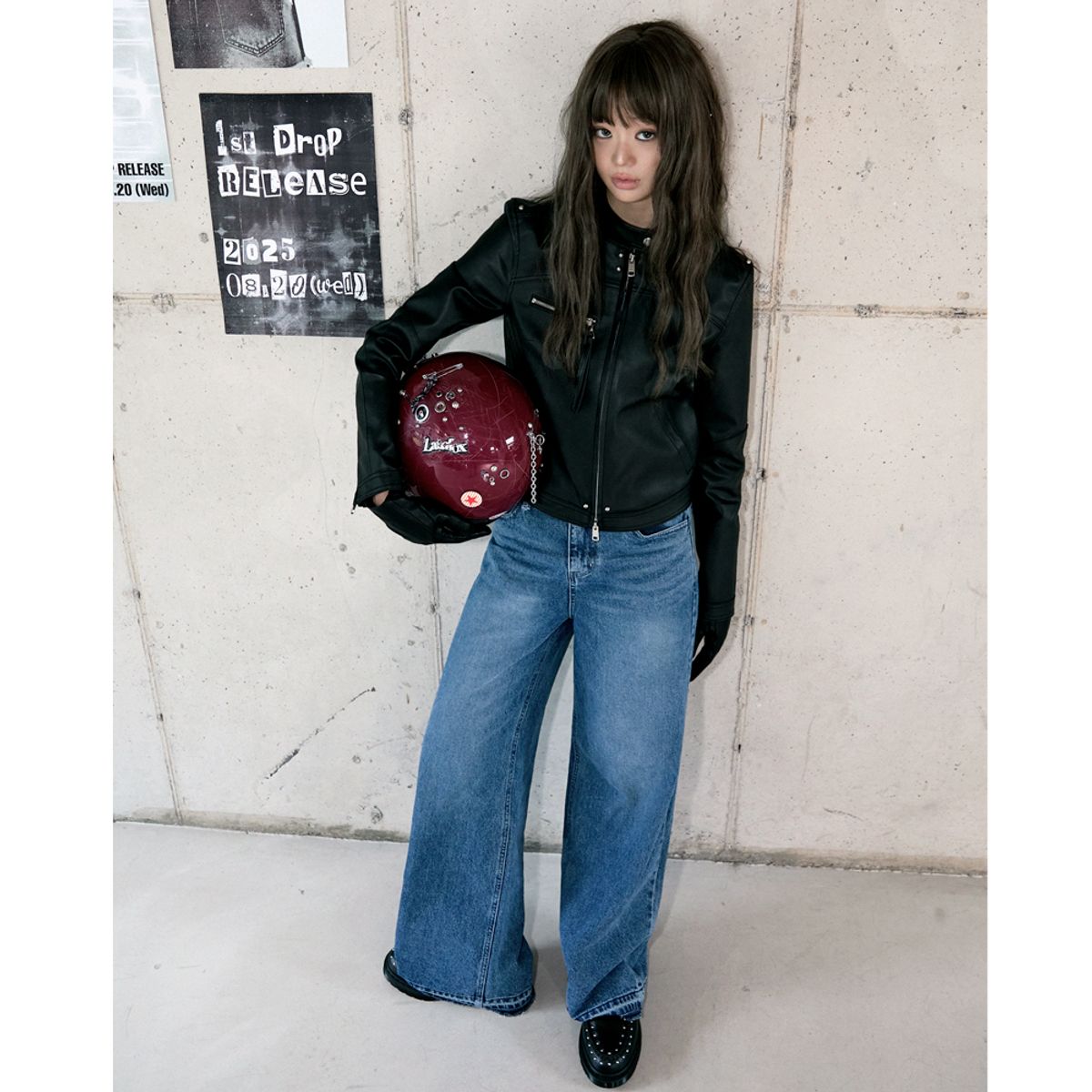 라라폭스(LALAFOX) WASHING WIDE DENIM PANTS BLUE 데님팬츠 BR4DP005