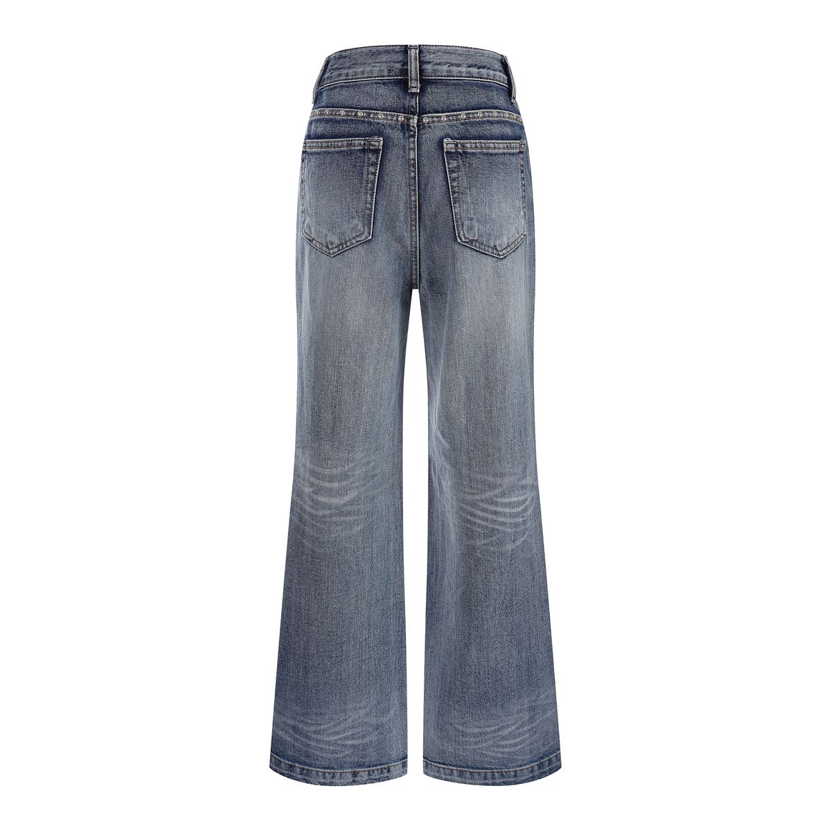라라폭스(LALAFOX) STUD SEMI-WIDE DENIM PANTS LIGHT BLUE 데님 팬츠 BR4DP007