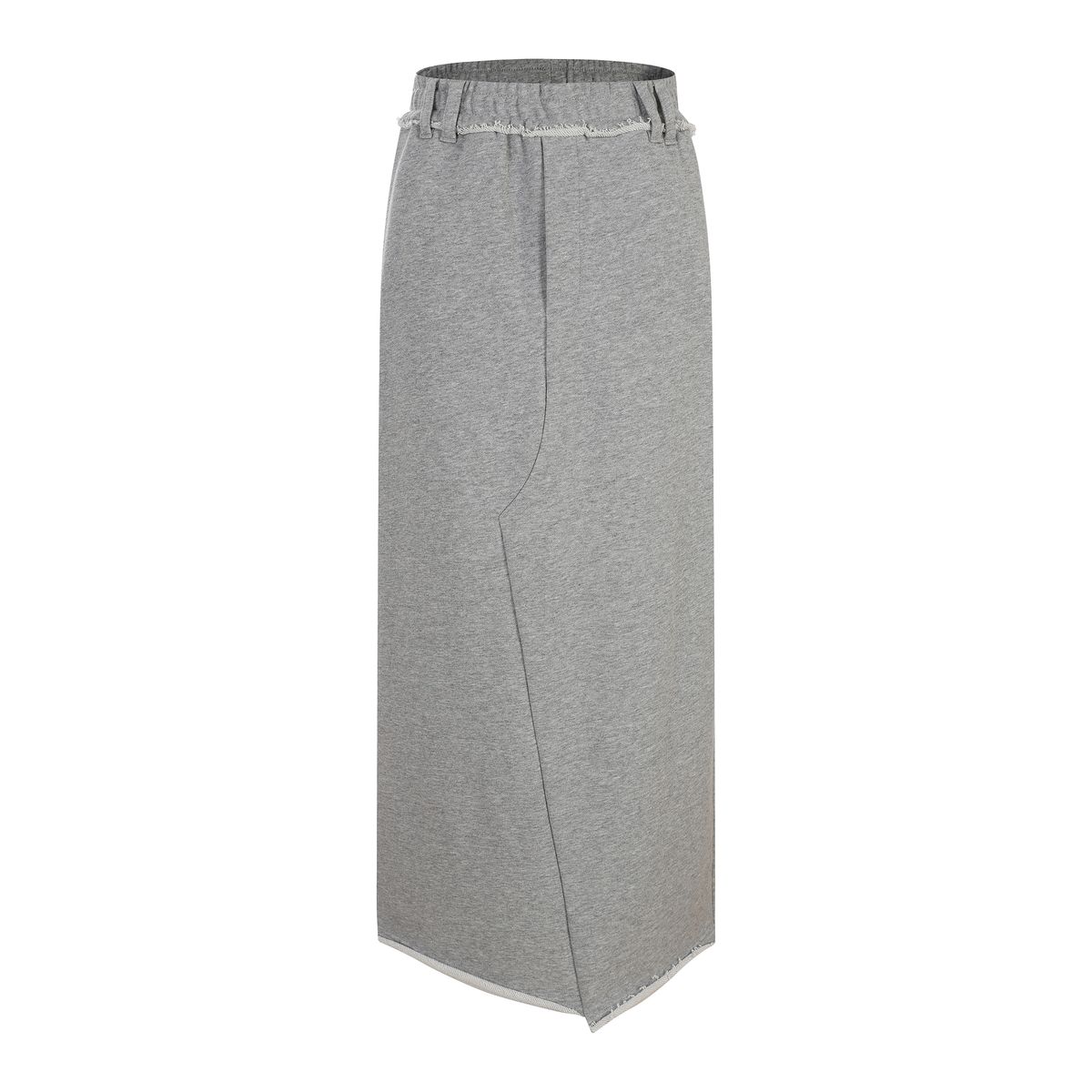 라라폭스(LALAFOX) BACK SLIT LONG SWEAT SKIRT GREY 스웨트 스커트 BR4CS002