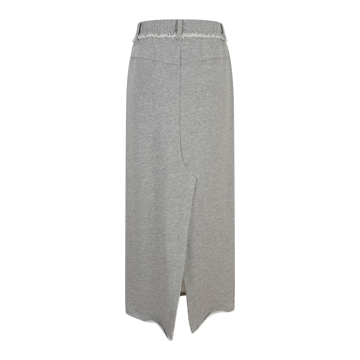 라라폭스(LALAFOX) BACK SLIT LONG SWEAT SKIRT GREY 스웨트 스커트 BR4CS002