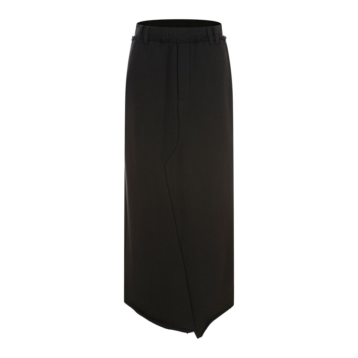 라라폭스(LALAFOX) BACK SLIT LONG SWEAT SKIRT BLACK 스웨트 스커트 BR4CS003