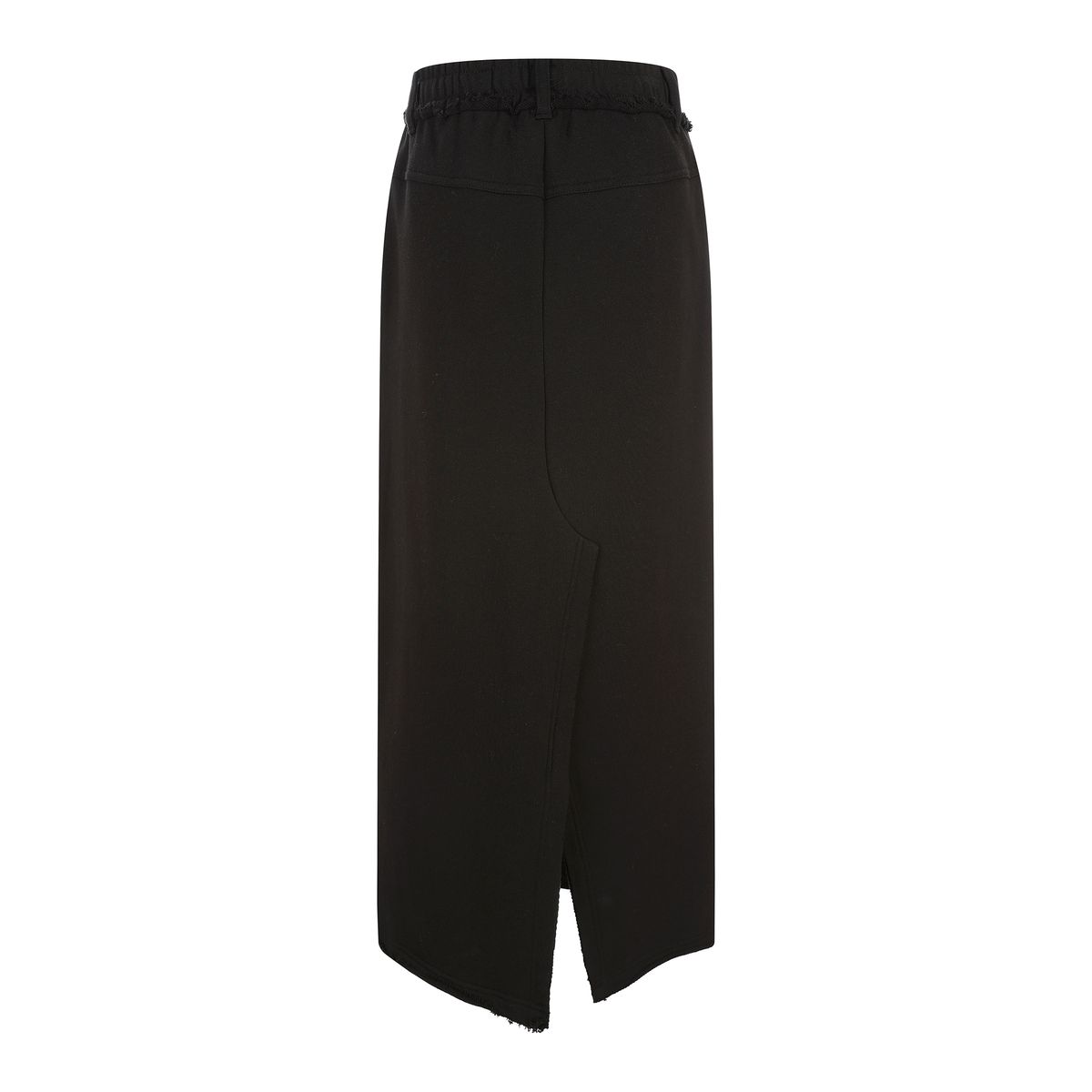 라라폭스(LALAFOX) BACK SLIT LONG SWEAT SKIRT BLACK 스웨트 스커트 BR4CS003