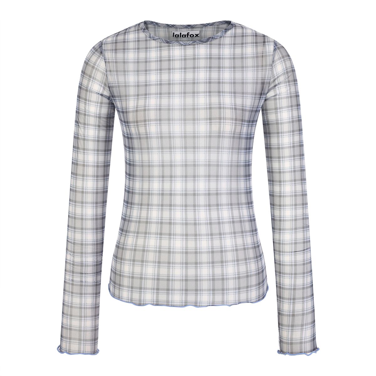 라라폭스(LALAFOX) MESH CHECK TOP BLUE 메쉬 탑 BR4CL012