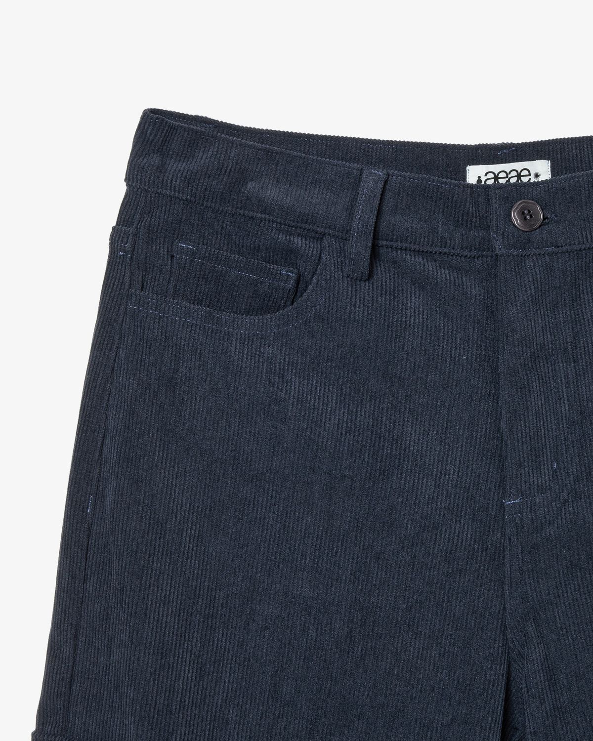 에이이에이이(AEAE) ROUND POCKET CORDUROY PANTS [NAVY]