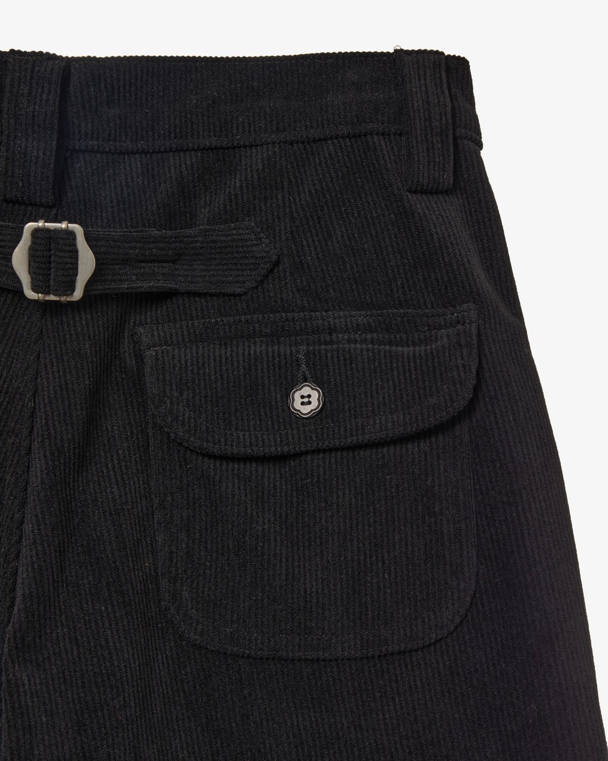 에이이에이이(AEAE) STAR PATCH CAPRI CORDUROY PANTS [BLACK]