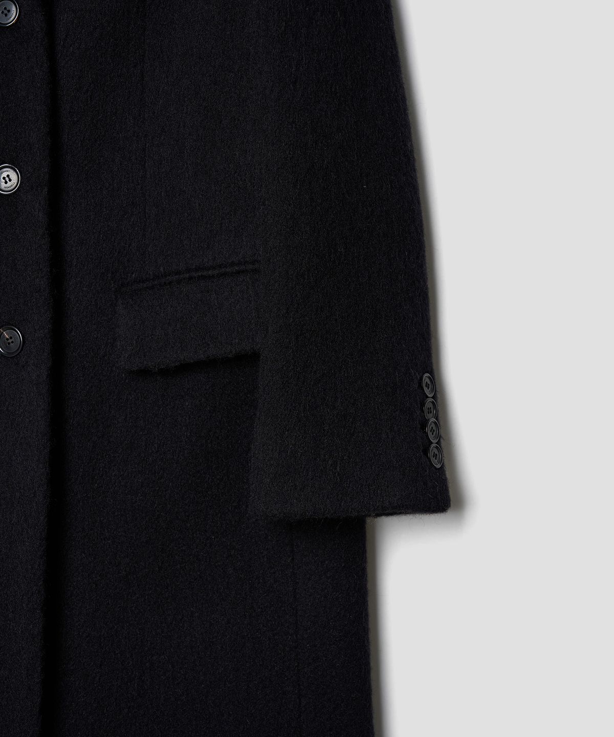 튜드먼트(TTUDEMENT) ALPACA SINGLE LONG COAT BLACK