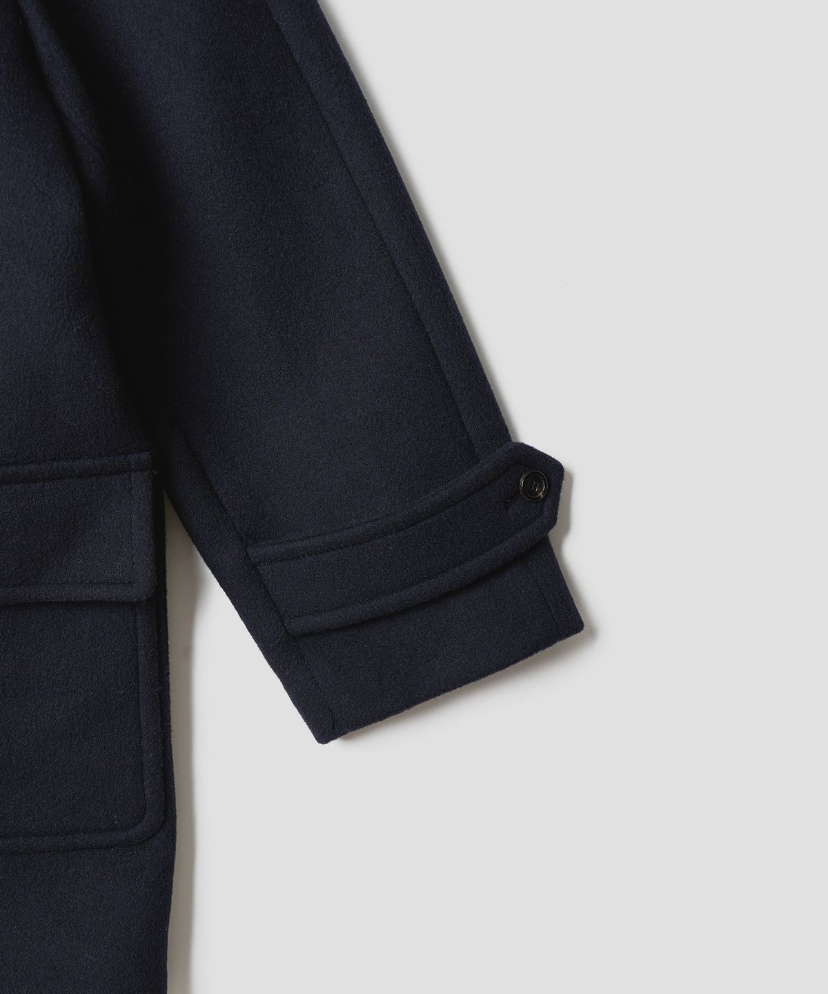 튜드먼트(TTUDEMENT) WOOL HOODED DUFFLE COAT NAVY