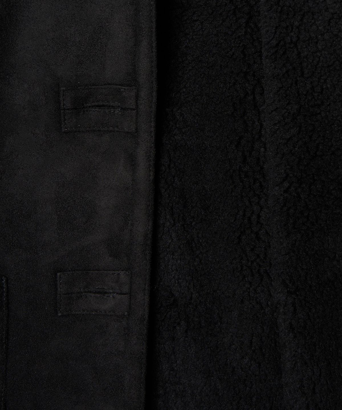 튜드먼트(TTUDEMENT) TEDDY COLLAR BUTTON MUSTANG BLACK