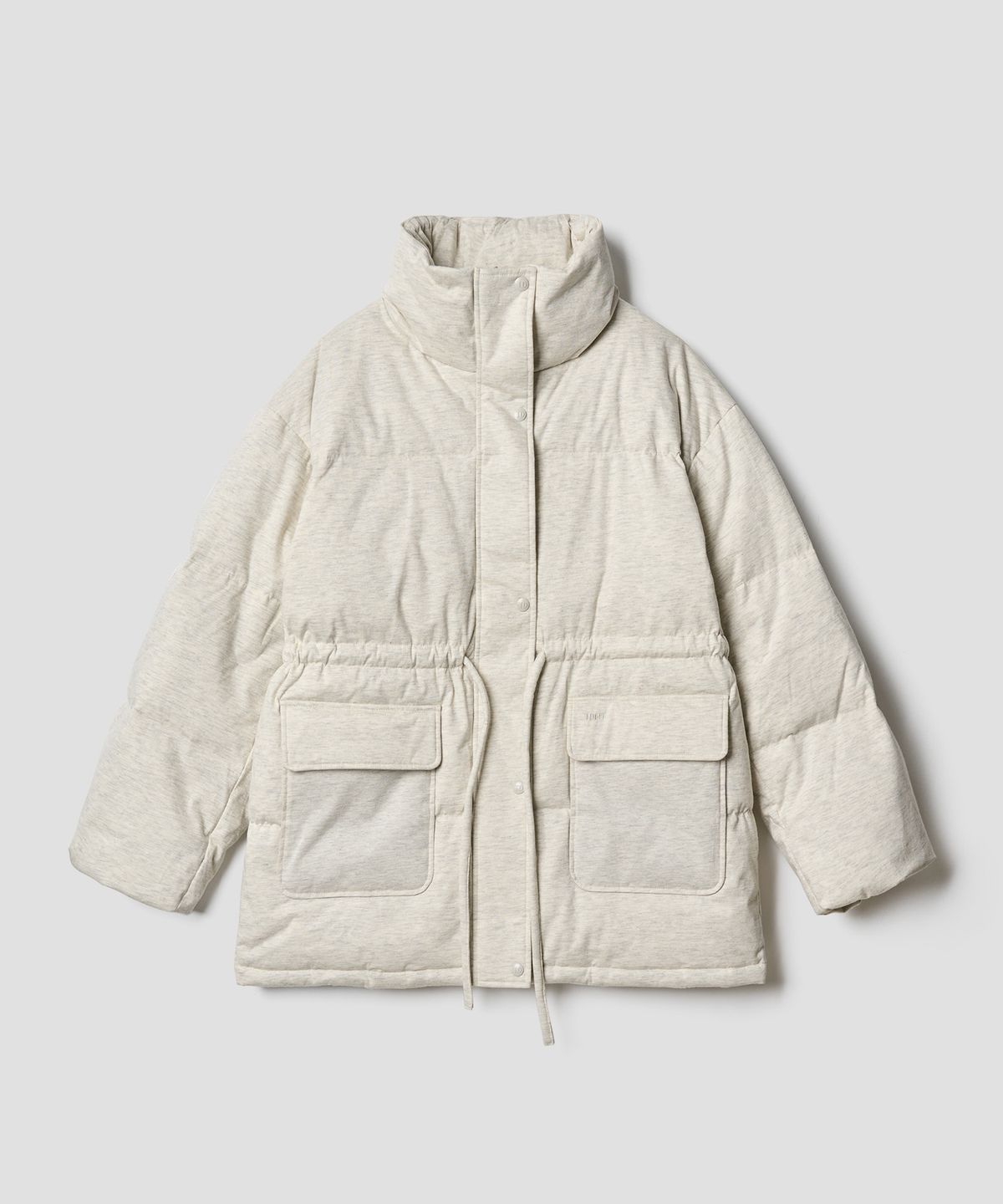 튜드먼트(TTUDEMENT) DUCK DOWN OVERFIT HALF JUMPER MELANGE GREY