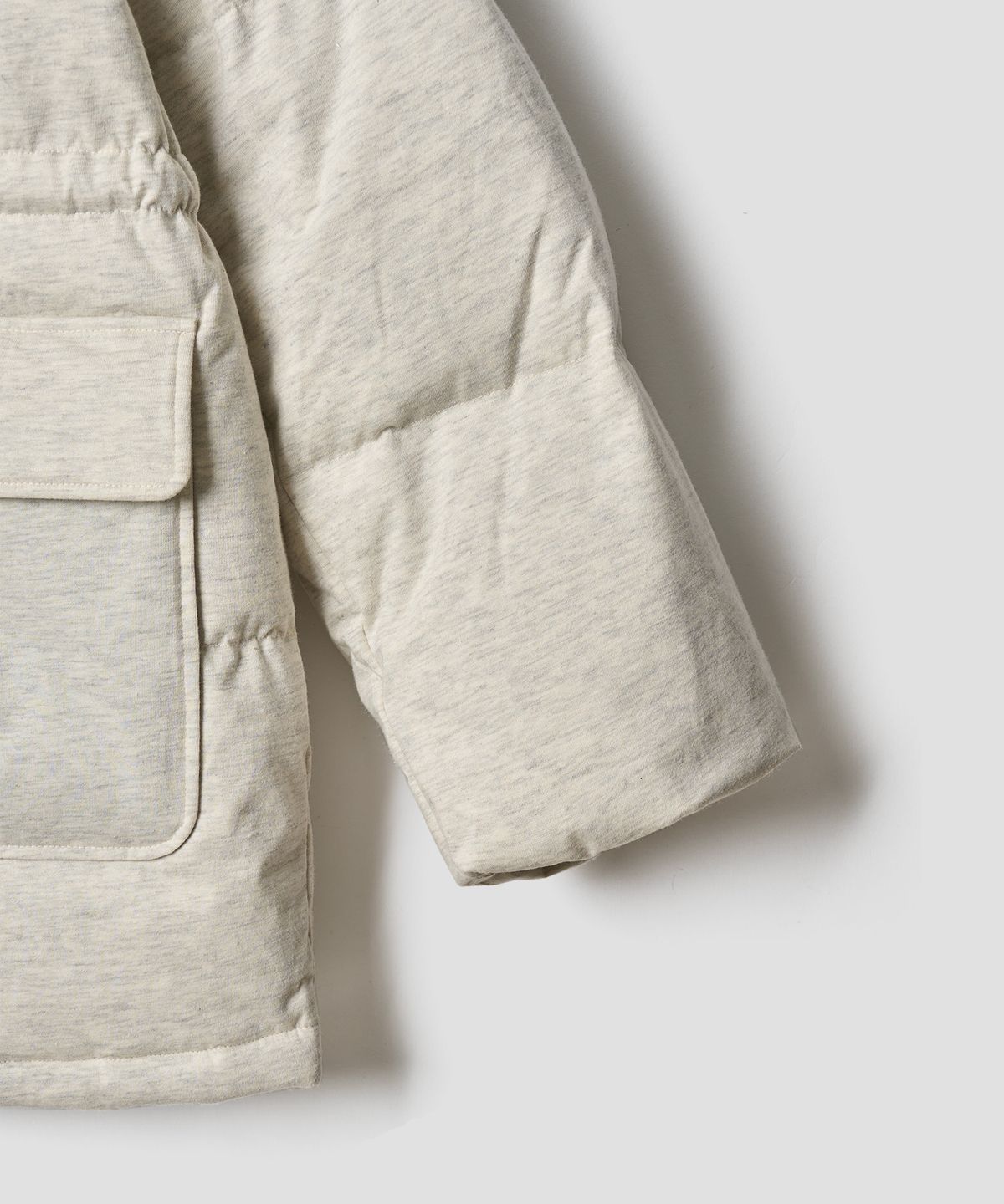 튜드먼트(TTUDEMENT) DUCK DOWN OVERFIT HALF JUMPER MELANGE GREY