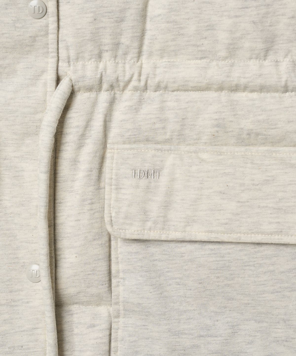 튜드먼트(TTUDEMENT) DUCK DOWN OVERFIT HALF JUMPER MELANGE GREY