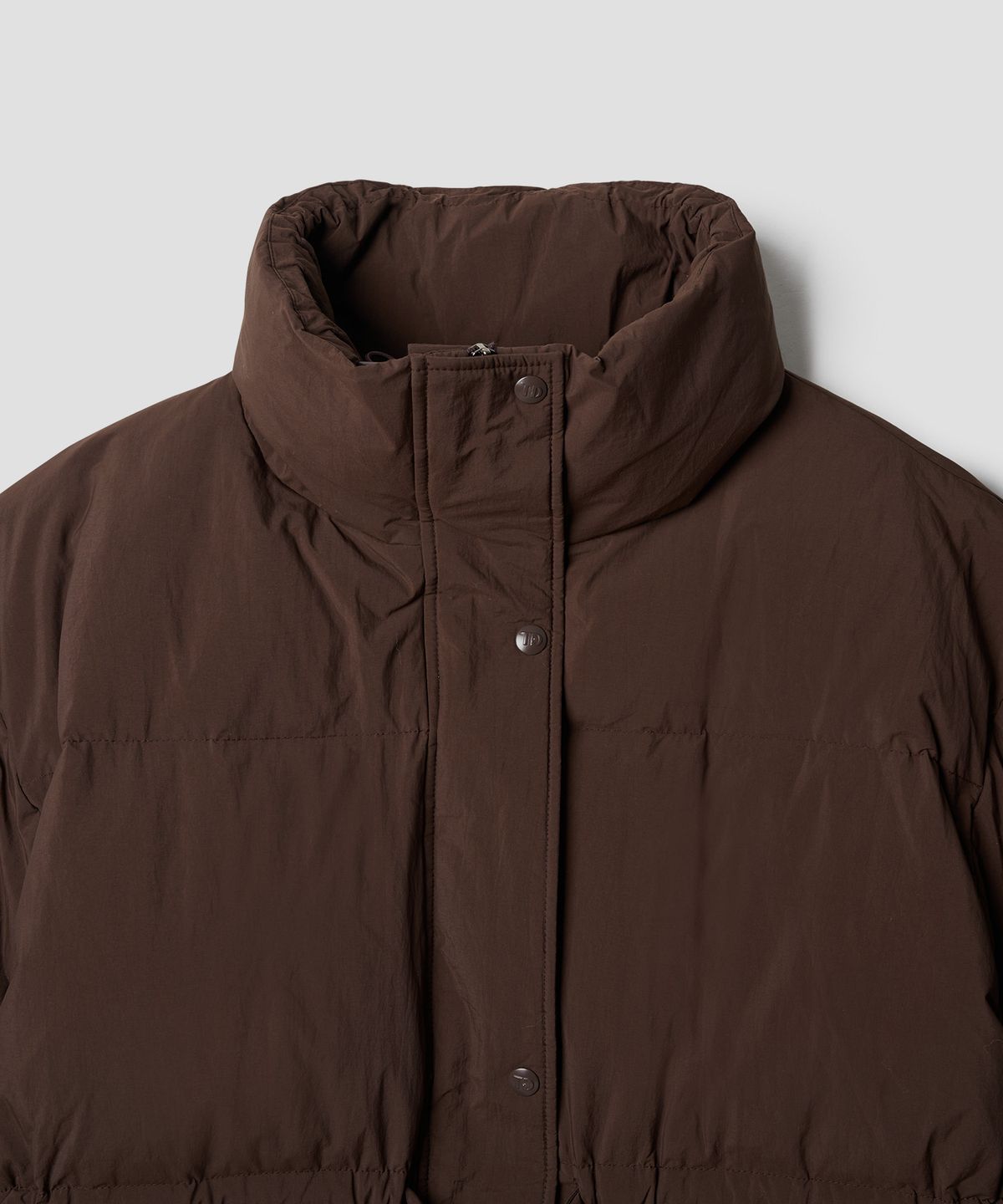튜드먼트(TTUDEMENT) DUCK DOWN OVERFIT HALF JUMPER BROWN