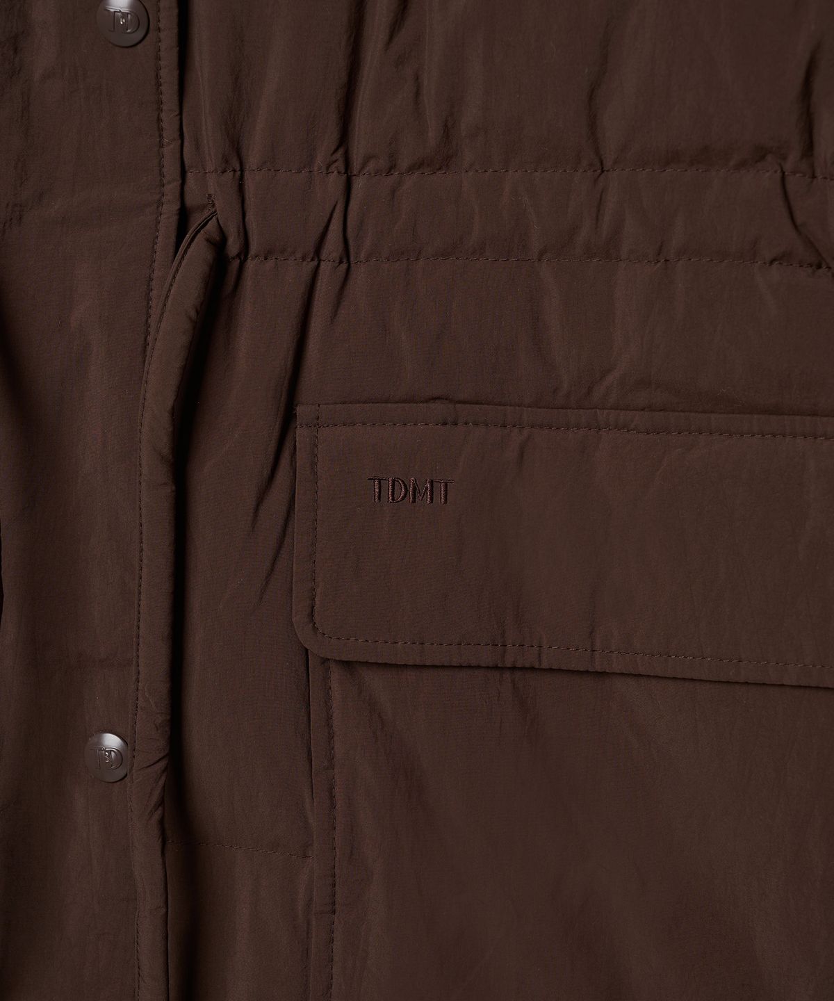 튜드먼트(TTUDEMENT) DUCK DOWN OVERFIT HALF JUMPER BROWN
