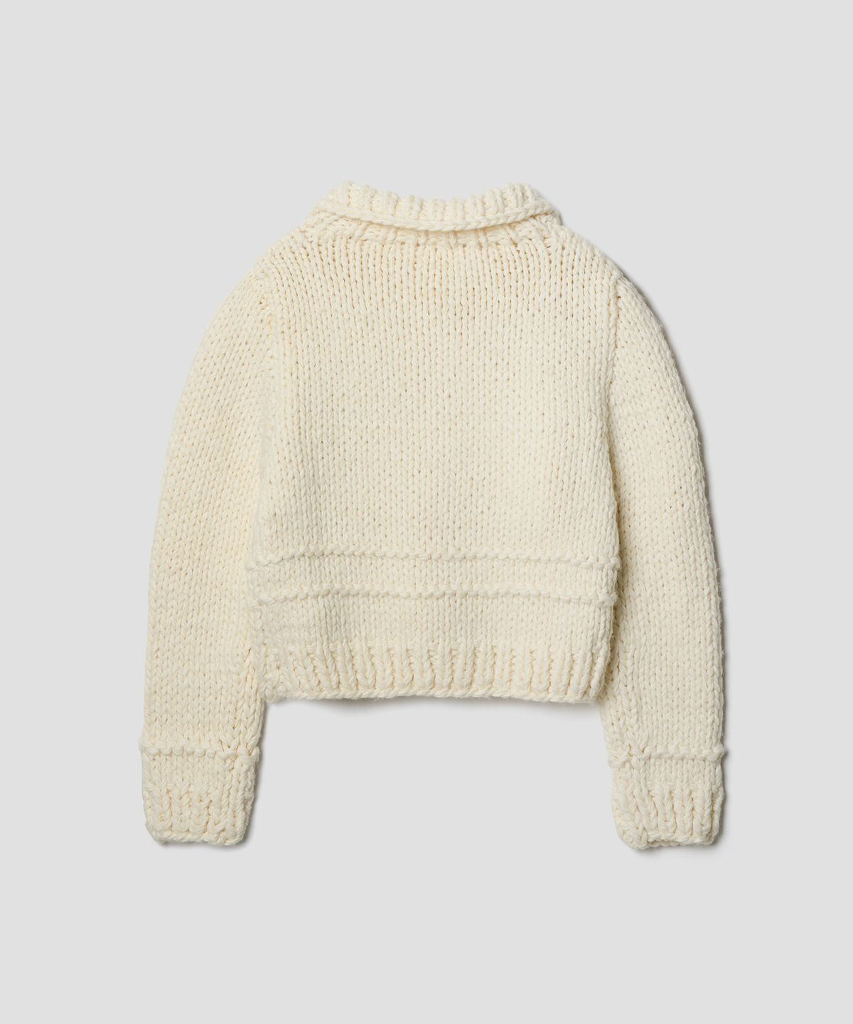 튜드먼트(TTUDEMENT) CHUNKY HANDMADE CARDIGAN IVORY