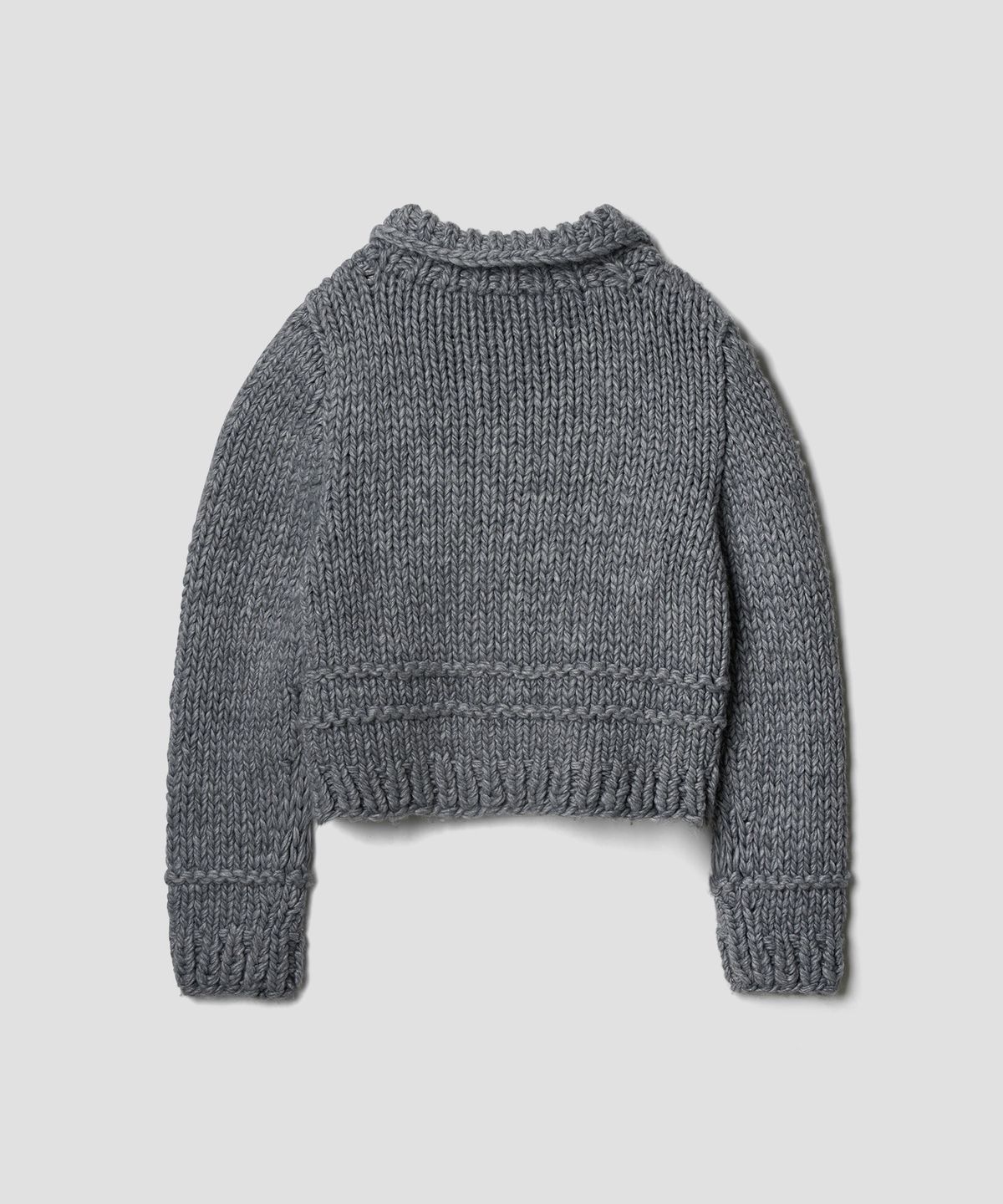 튜드먼트(TTUDEMENT) CHUNKY HANDMADE CARDIGAN MELANGE GREY