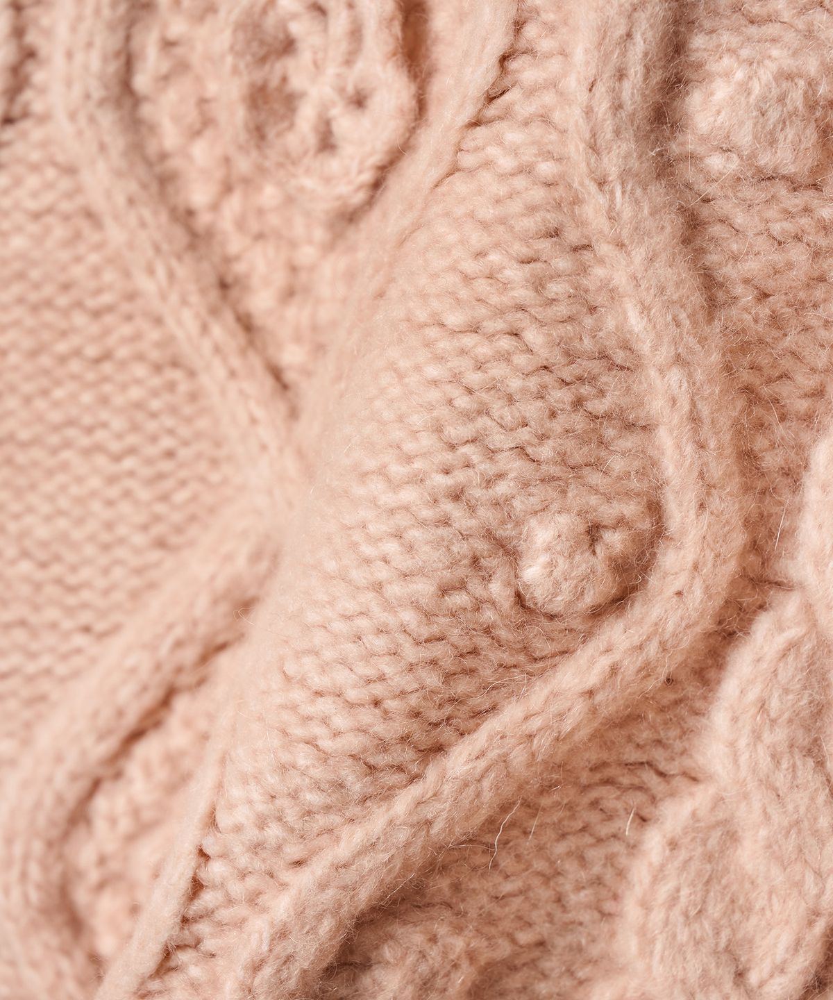 튜드먼트(TTUDEMENT) CHUNKY CABLE KNIT LIGHT PINK