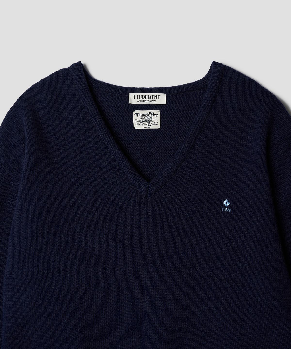 튜드먼트(TTUDEMENT) ESSENTIAL WOOL V-NECK KNIT 4COLORS