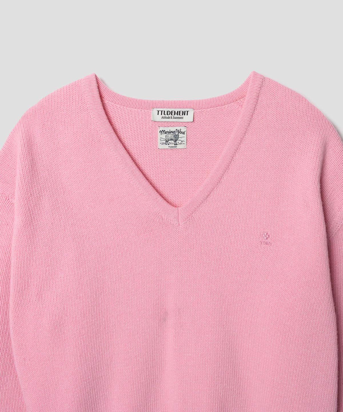 튜드먼트(TTUDEMENT) ESSENTIAL WOOL V-NECK KNIT 4COLORS