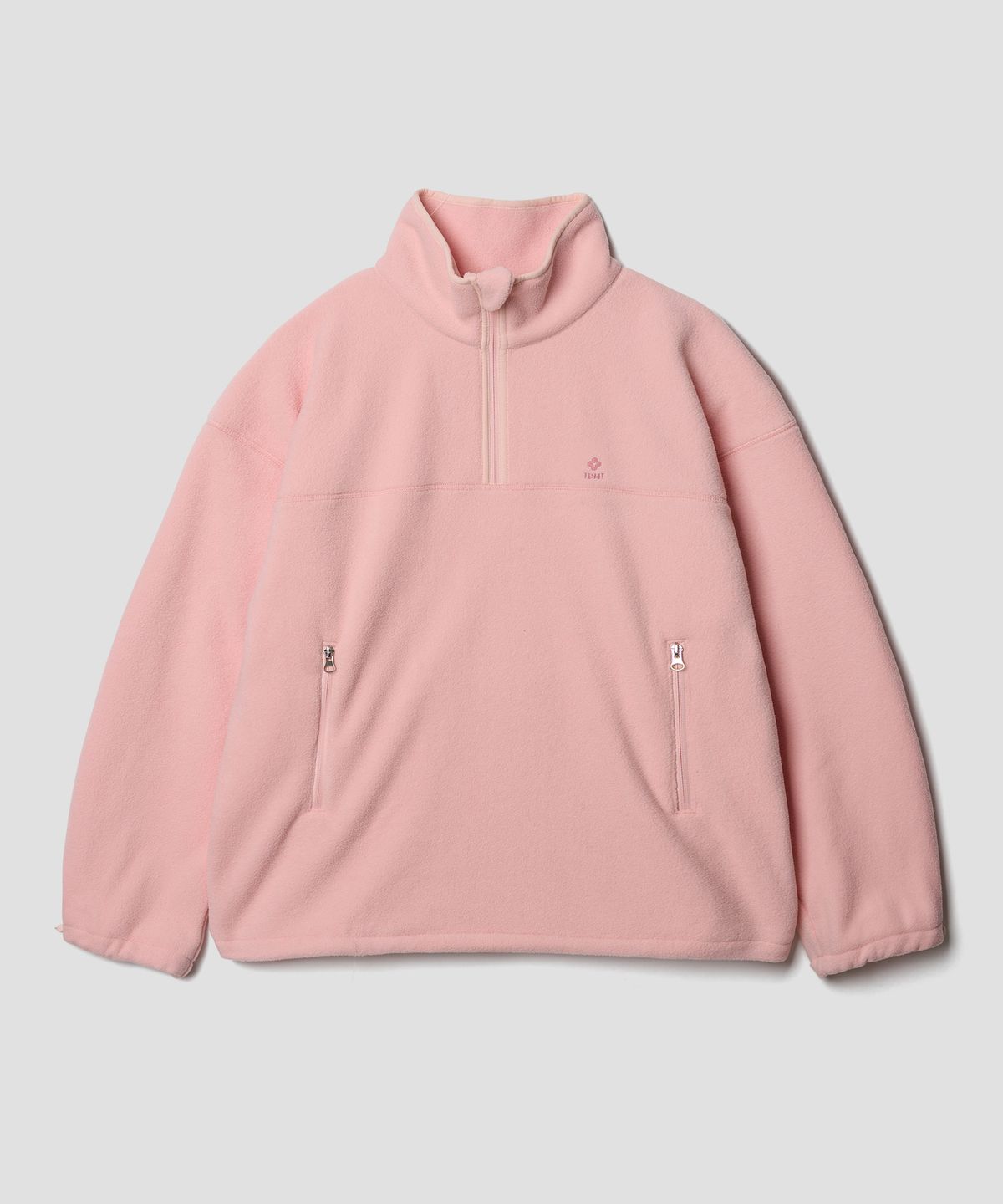 튜드먼트(TTUDEMENT) SOFT FLEECE HALF ZIP-UP PINK