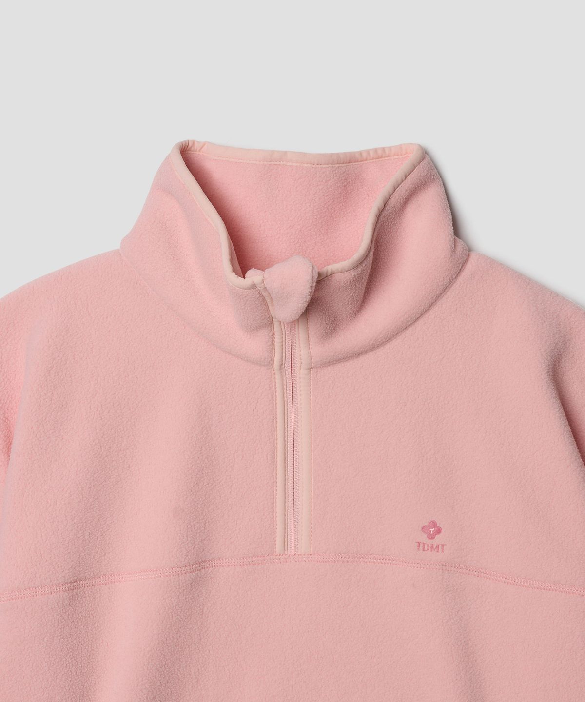 튜드먼트(TTUDEMENT) SOFT FLEECE HALF ZIP-UP PINK
