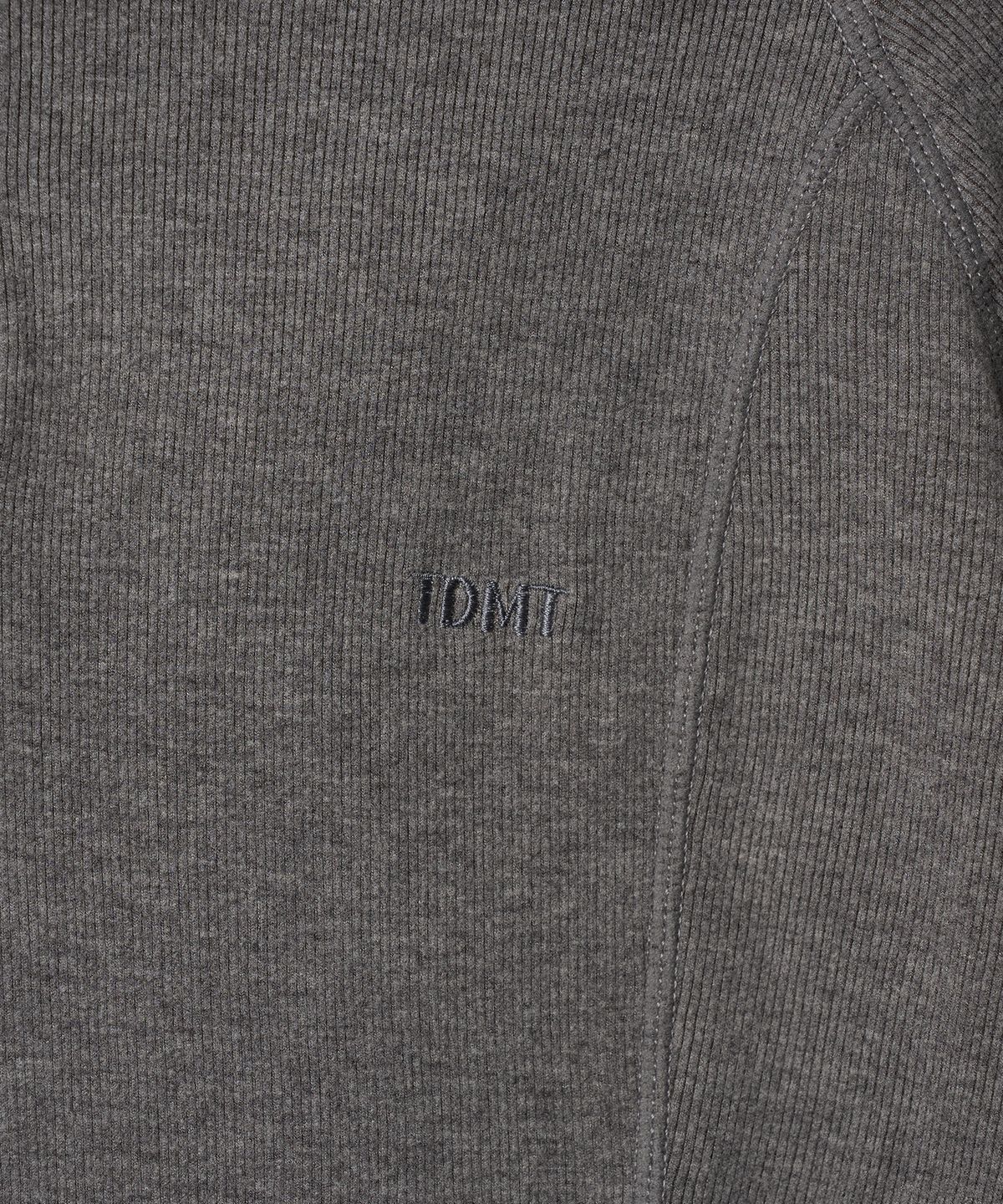 튜드먼트(TTUDEMENT) BUTTON HIGH-NECK LONG-SLEEVE PULLOVER MELANGE GREY