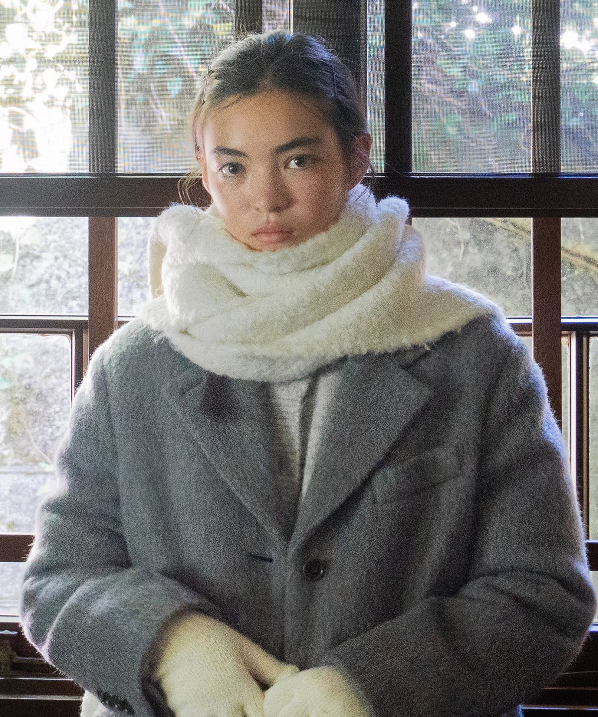 튜드먼트(TTUDEMENT) SOFT VOLUME MUFFLER IVORY